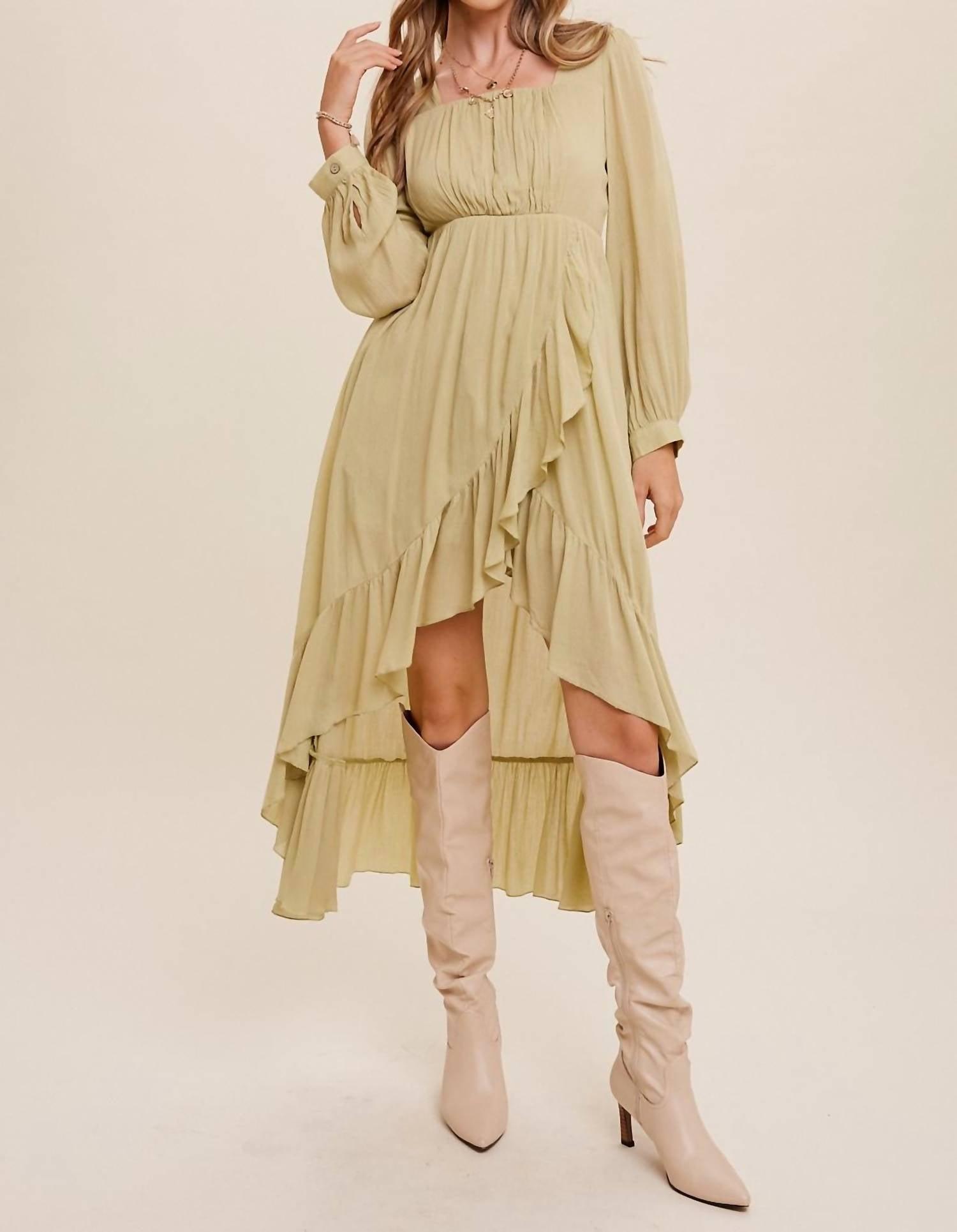 long ruched maxi dress Chestnut Ruched Cardi Maxi Dress – BLANK