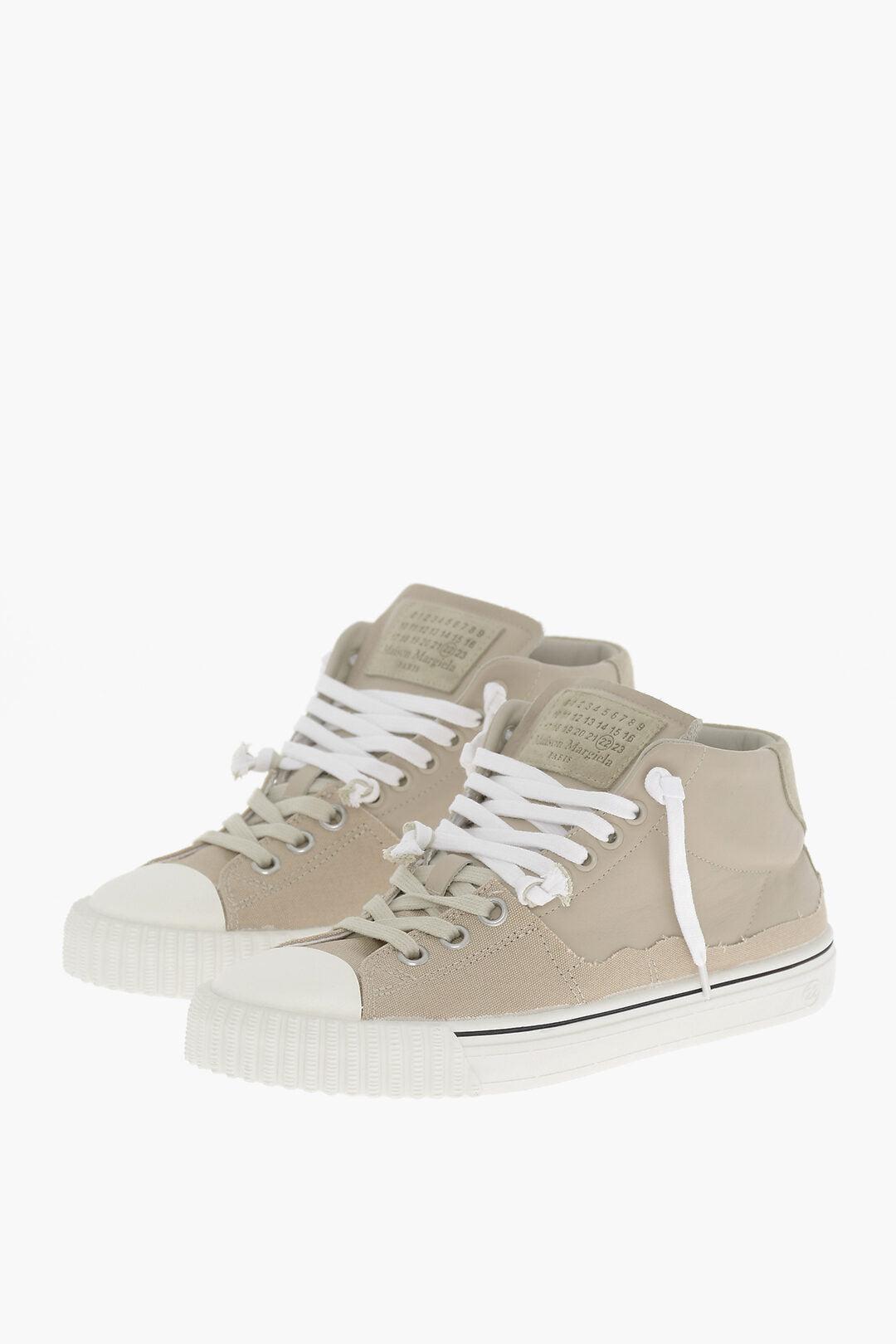 ニャメロ Maison Margiela Mm22 Distressed Effect Leather High-Top