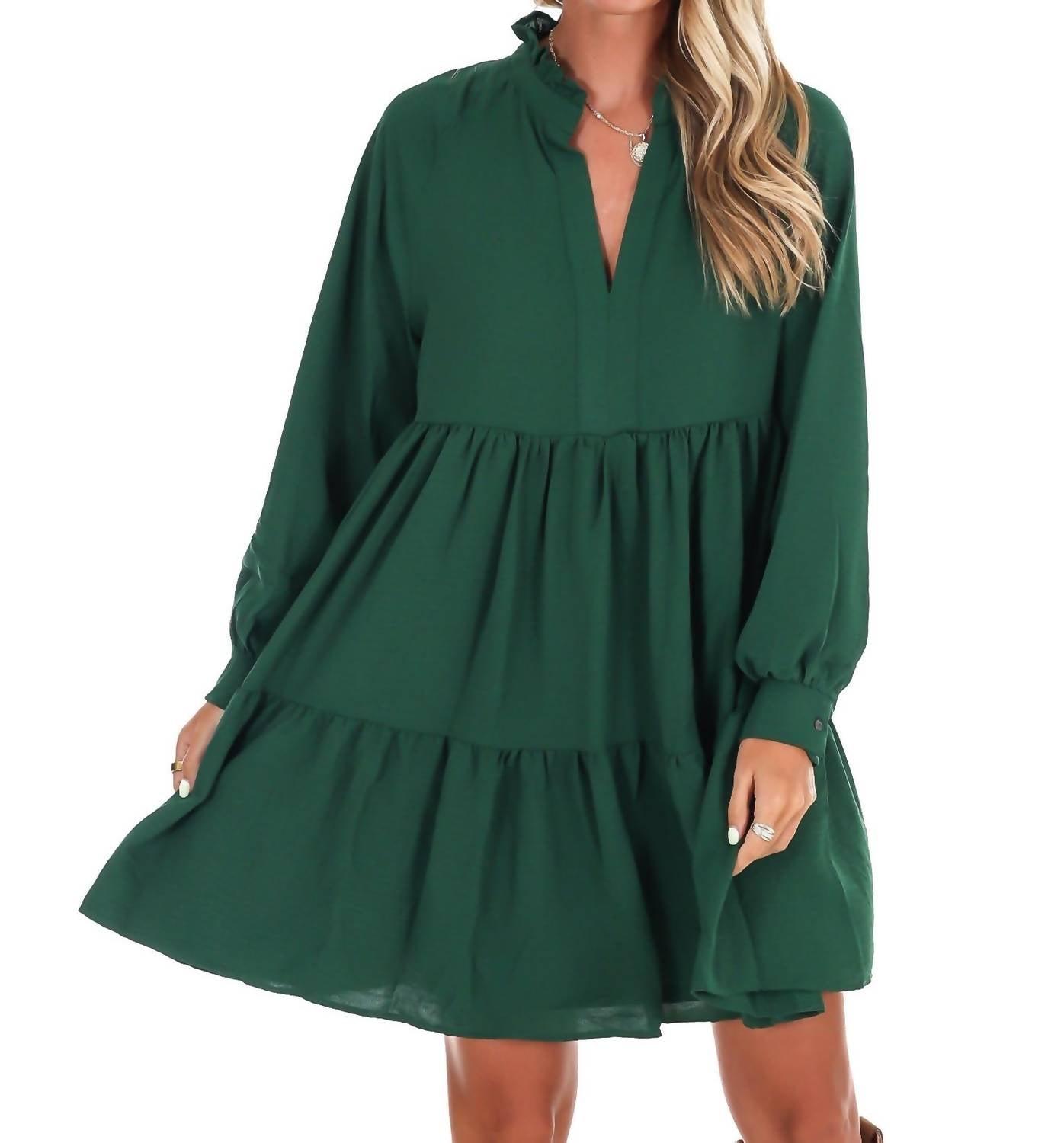 slim fit dress slacks Olive Green Smocked Waist Twill Suede Shirt Dress