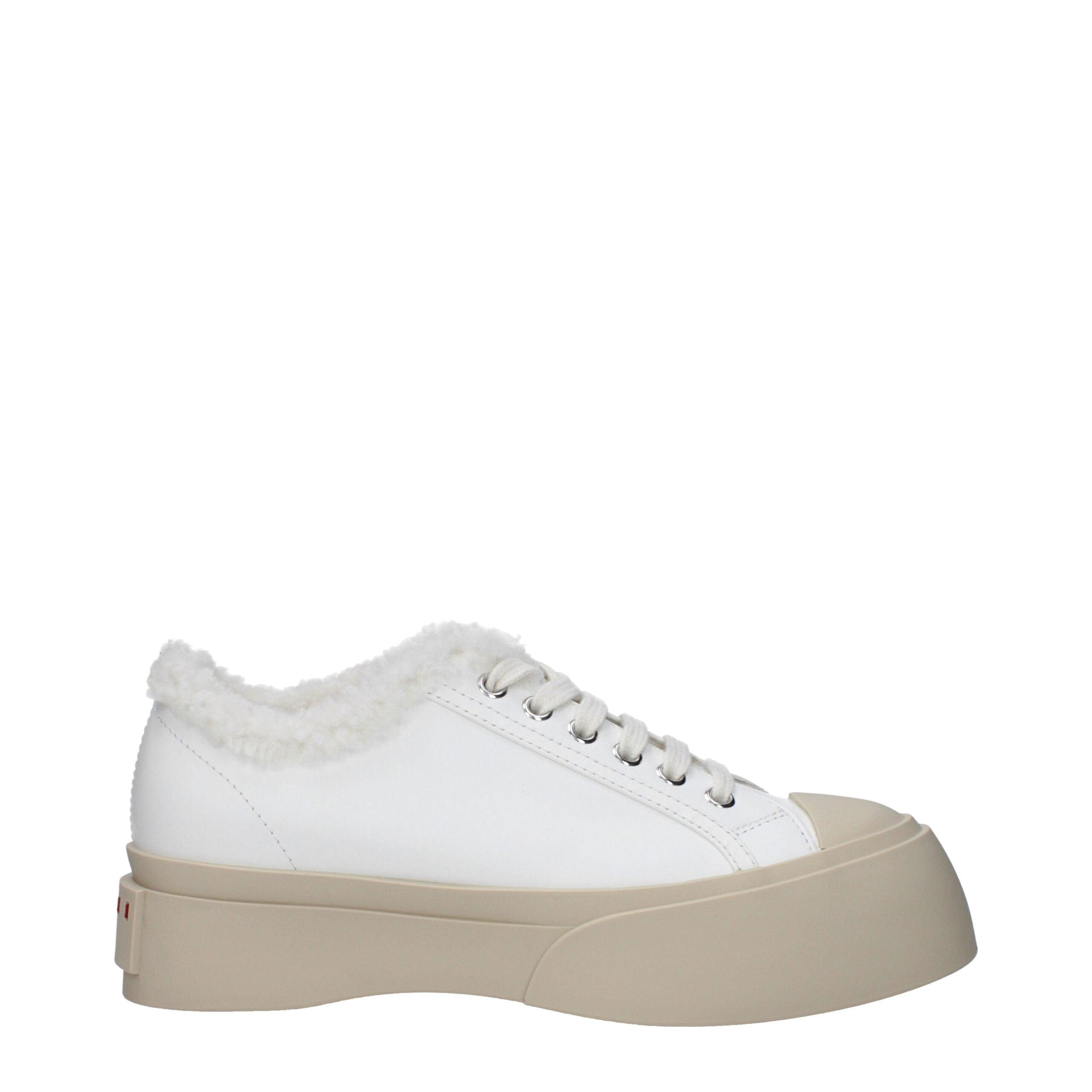 スニーカー Laced Up Sneakers - Marni - Leather - Pink Marni Kids Pink Padded Leather Sneakers Marni