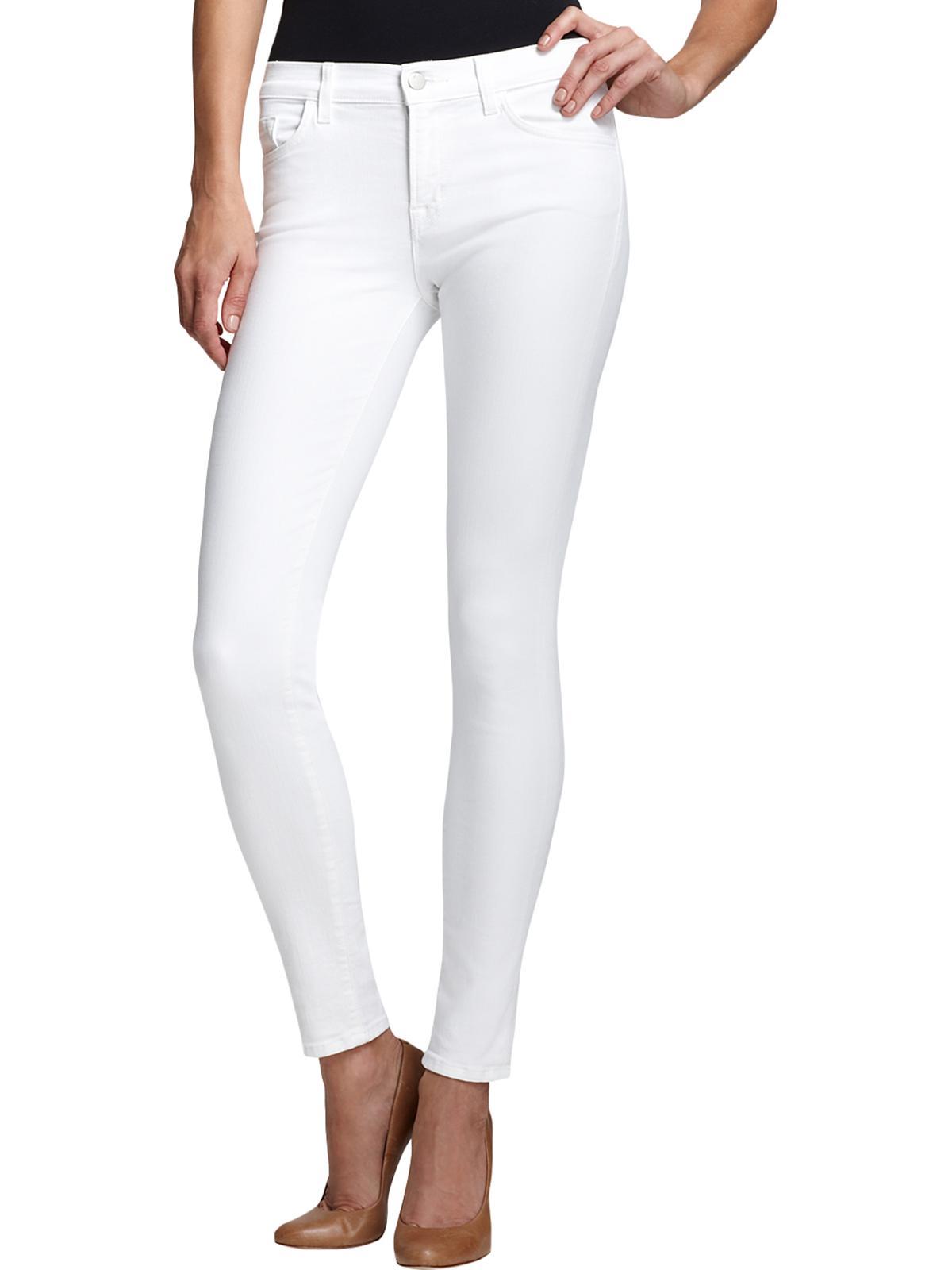 J Brand 835 Denim Cropped Skinny Jeans in White | Lyst