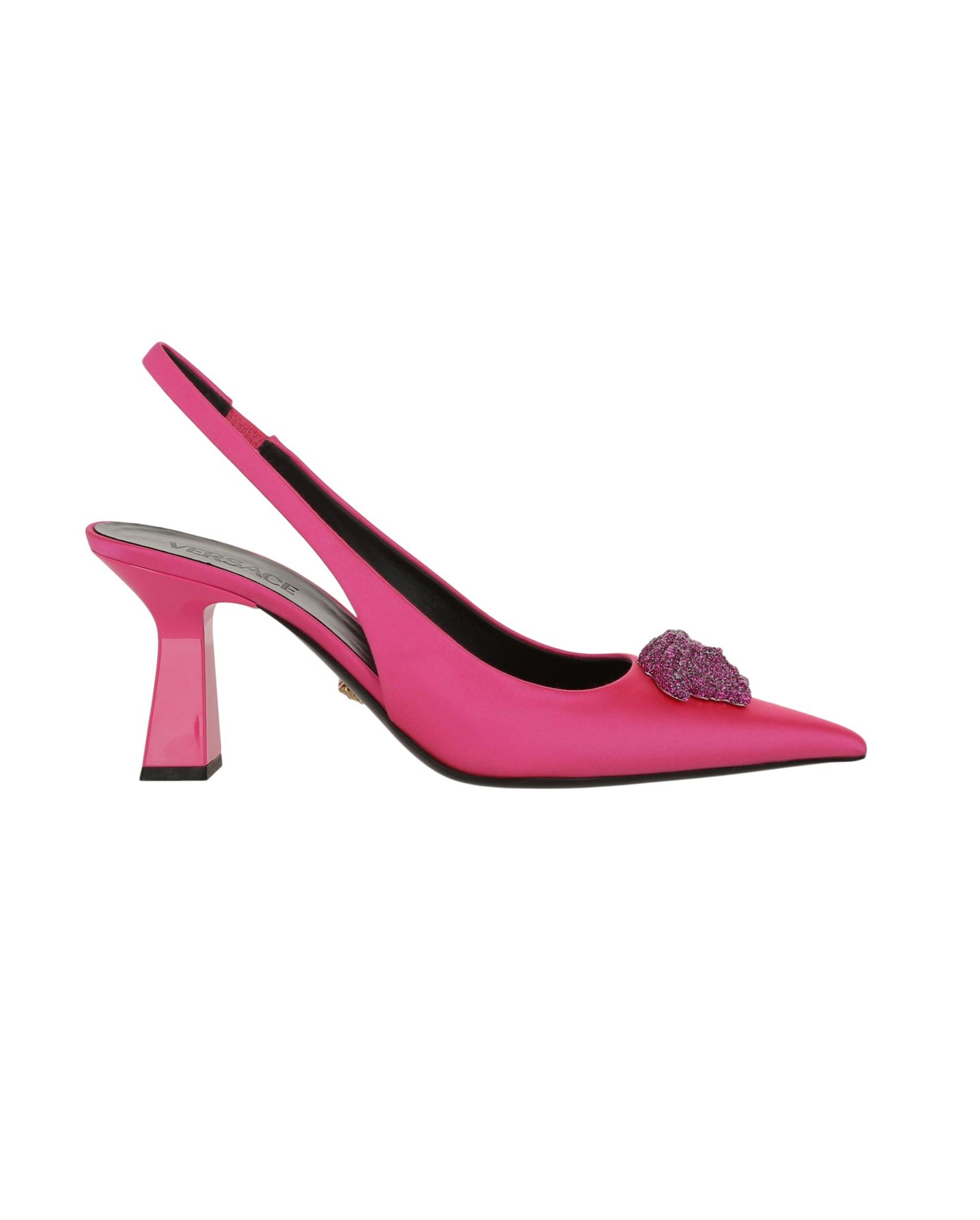 Pink crystal versace heels sales