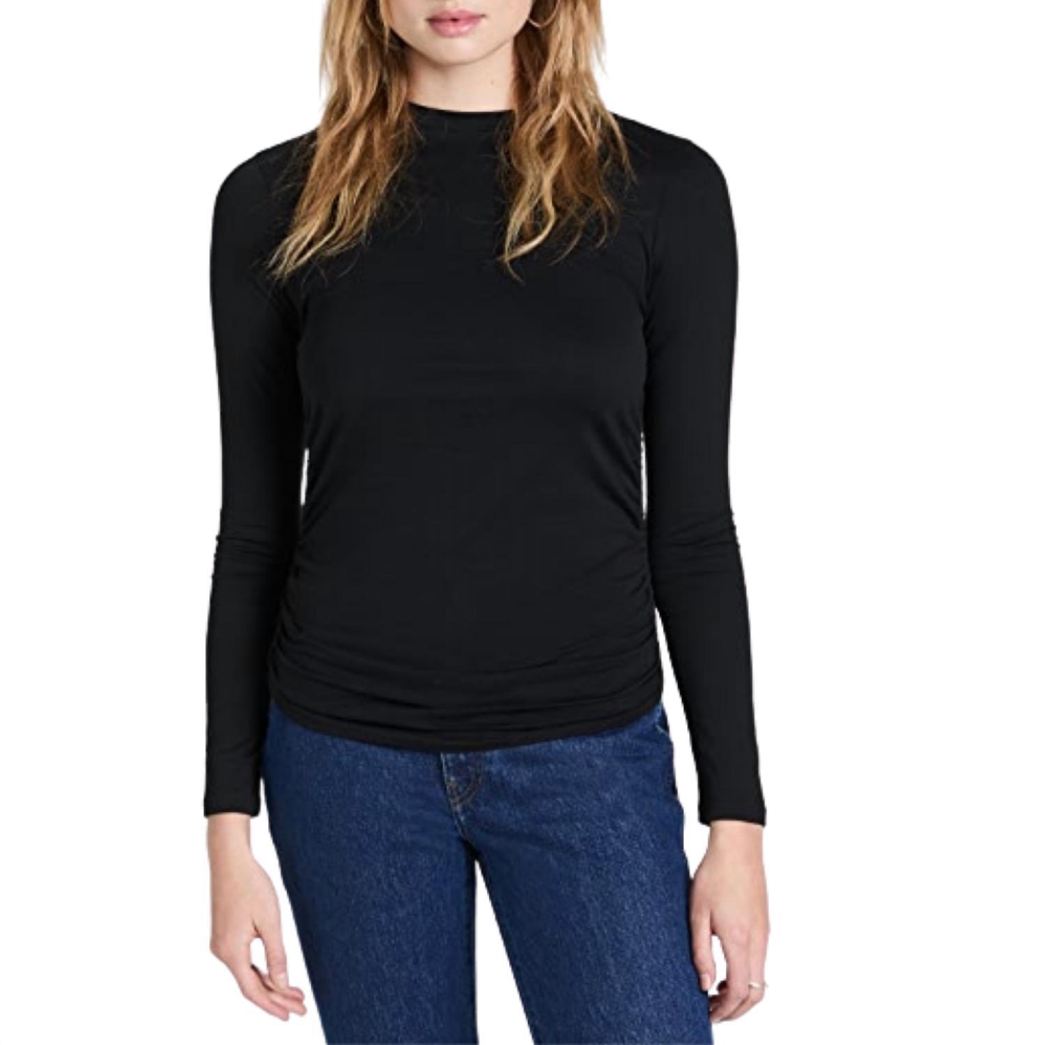 theory short sleeve ruched t shirt