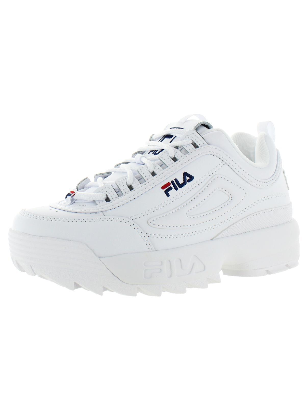 Fila Disruptor Ii Premium Leather Padded Insole Sneakers in White | Lyst