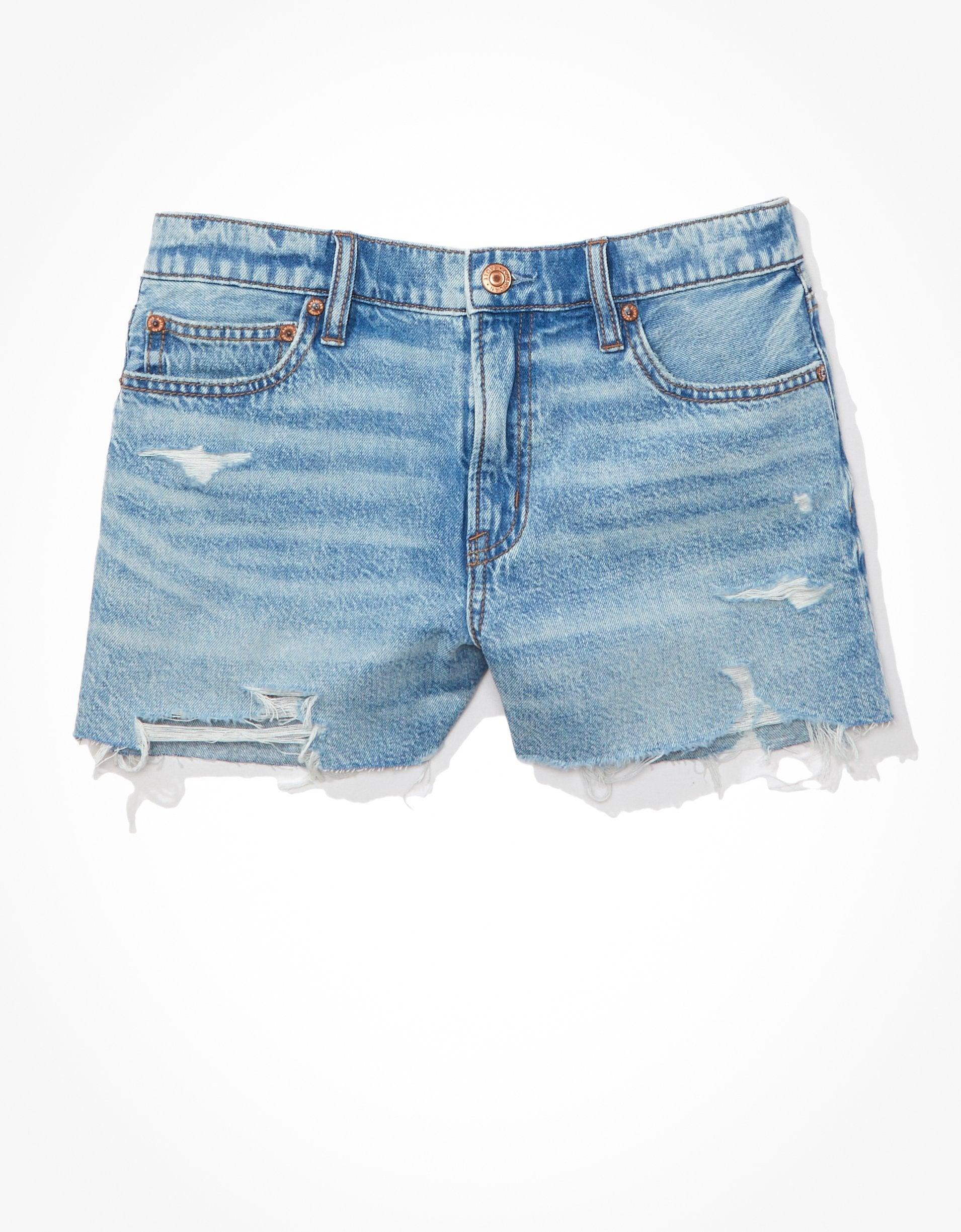 American Eagle Outfitters Ae Dreamy Drape Denim 90S Boyfriend Short in Blue Lyst