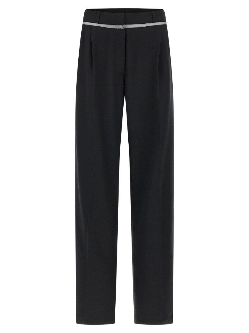 パンツ NENSI DOJAKA Women Straight Pants NDSS23TRS026BLACK Nensi Dojaka Straight-leg pants for Women | Online Sale up