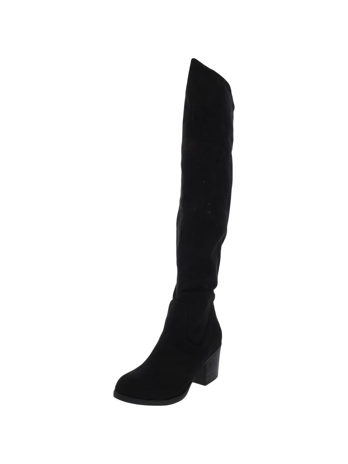 Journee Collection Sana Wide Calf Tall Over-the-knee Boots in Black | Lyst