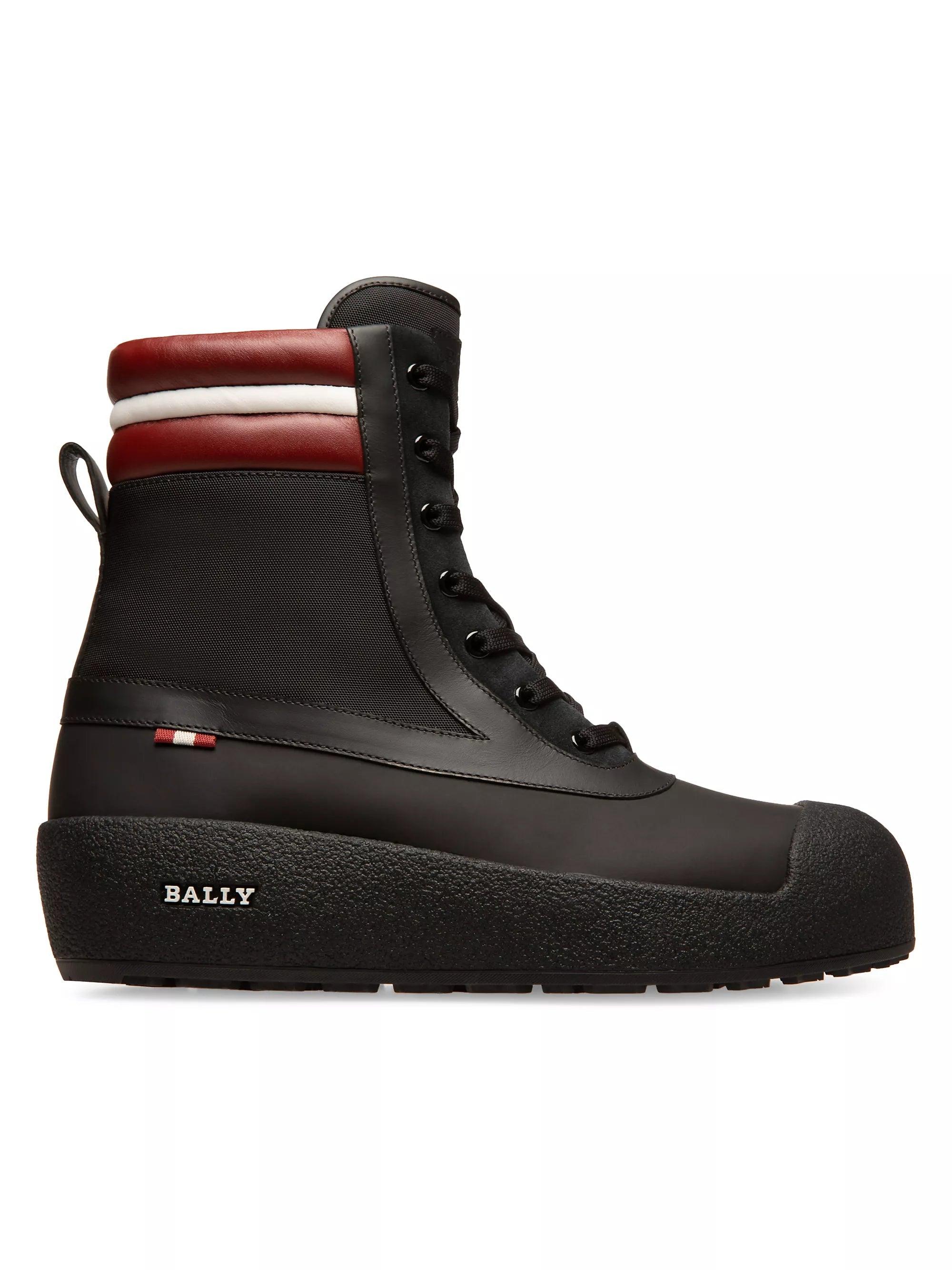 Baskets Bally Suisse Homme - Cuir De Veau Noir - Taille US 10.5D - Modèle Glendon
