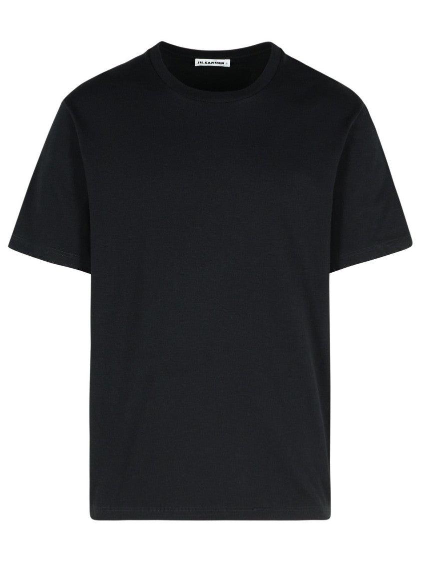 Tシャツ・カットソー Jil Sander Black T-Shirt With Ribbed Neckline Jil Sander T-Shirt With Ribbed Neckline in Black for Men | Lyst