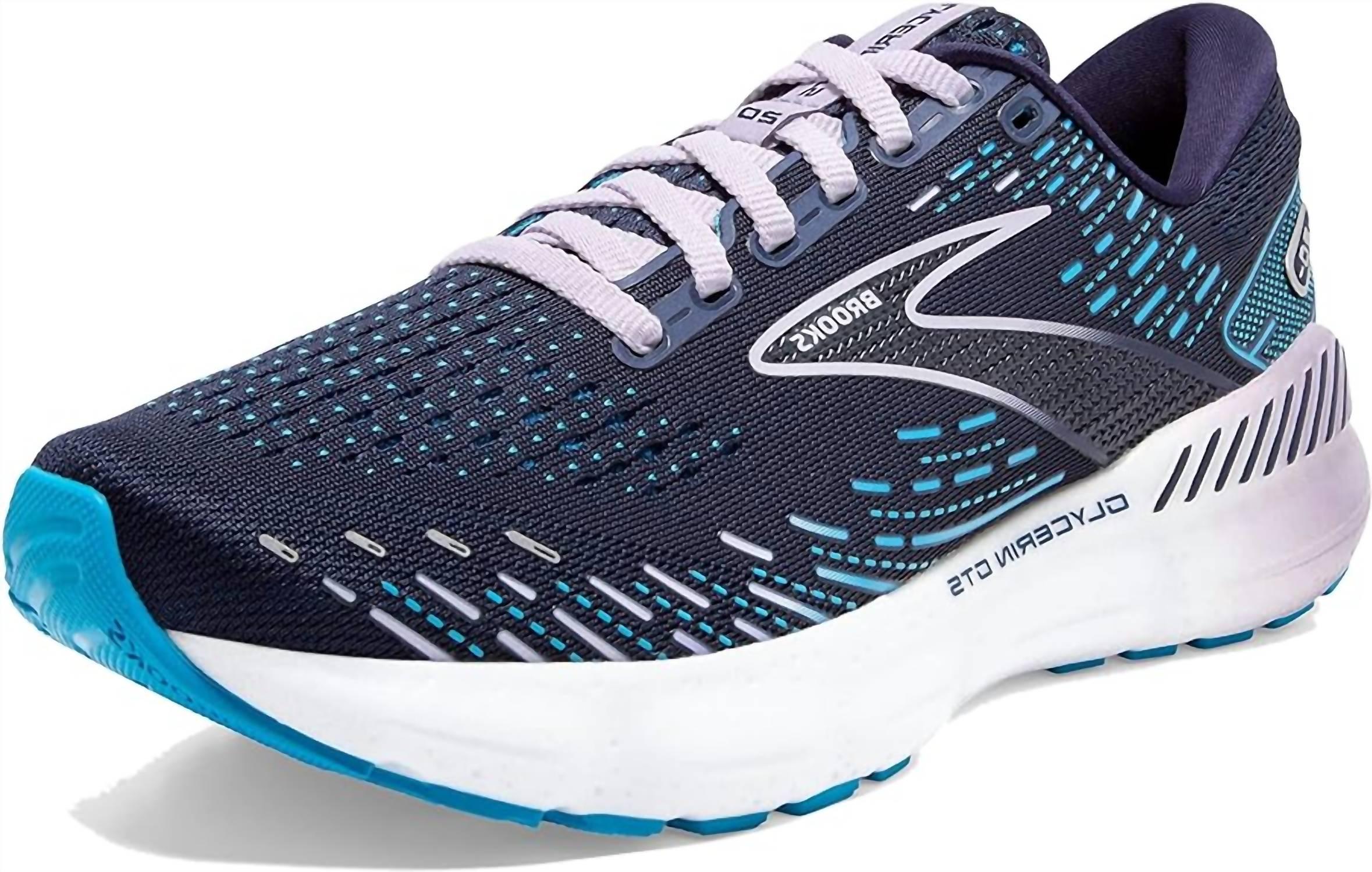 Brooks Glycerin Gts 20 Running Shoes ( B Width ) in Blue Lyst