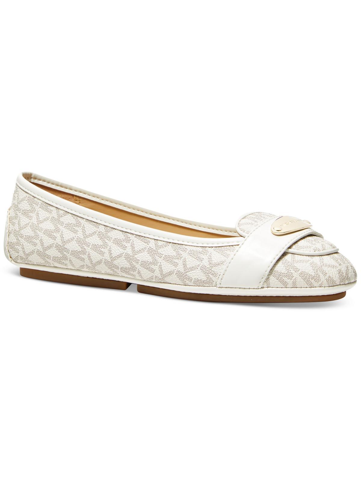 MICHAEL Michael Kors Mk Plate Moc Faux Leather Embellished Moccasins in White Lyst