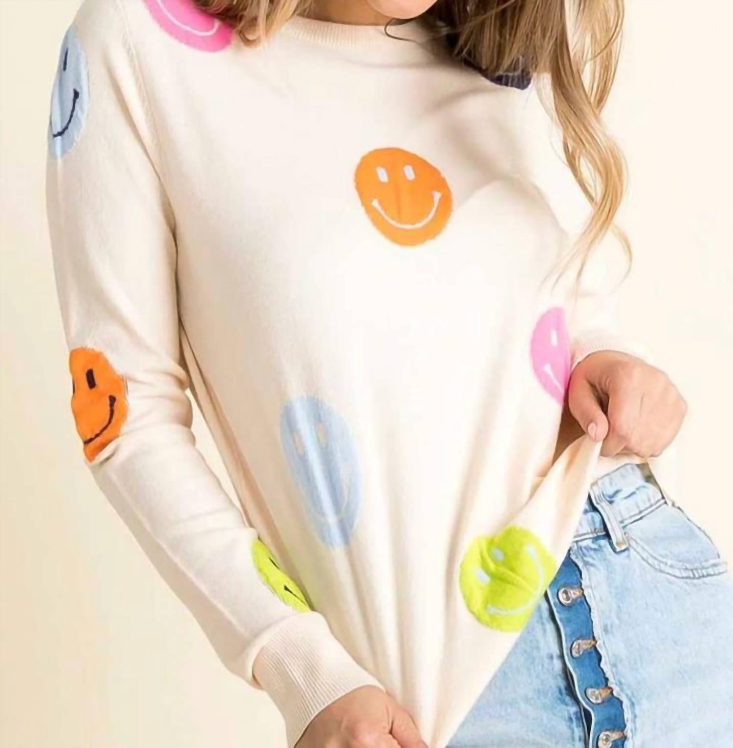 Thml Smiley Polka Dot Pattern Sweater in Yellow Lyst