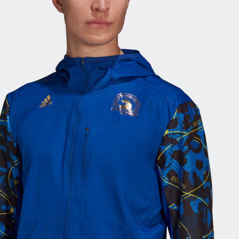 adidas Boston Marathon Own The Run Reflective Wind Jacket in Blue for Men |  Lyst