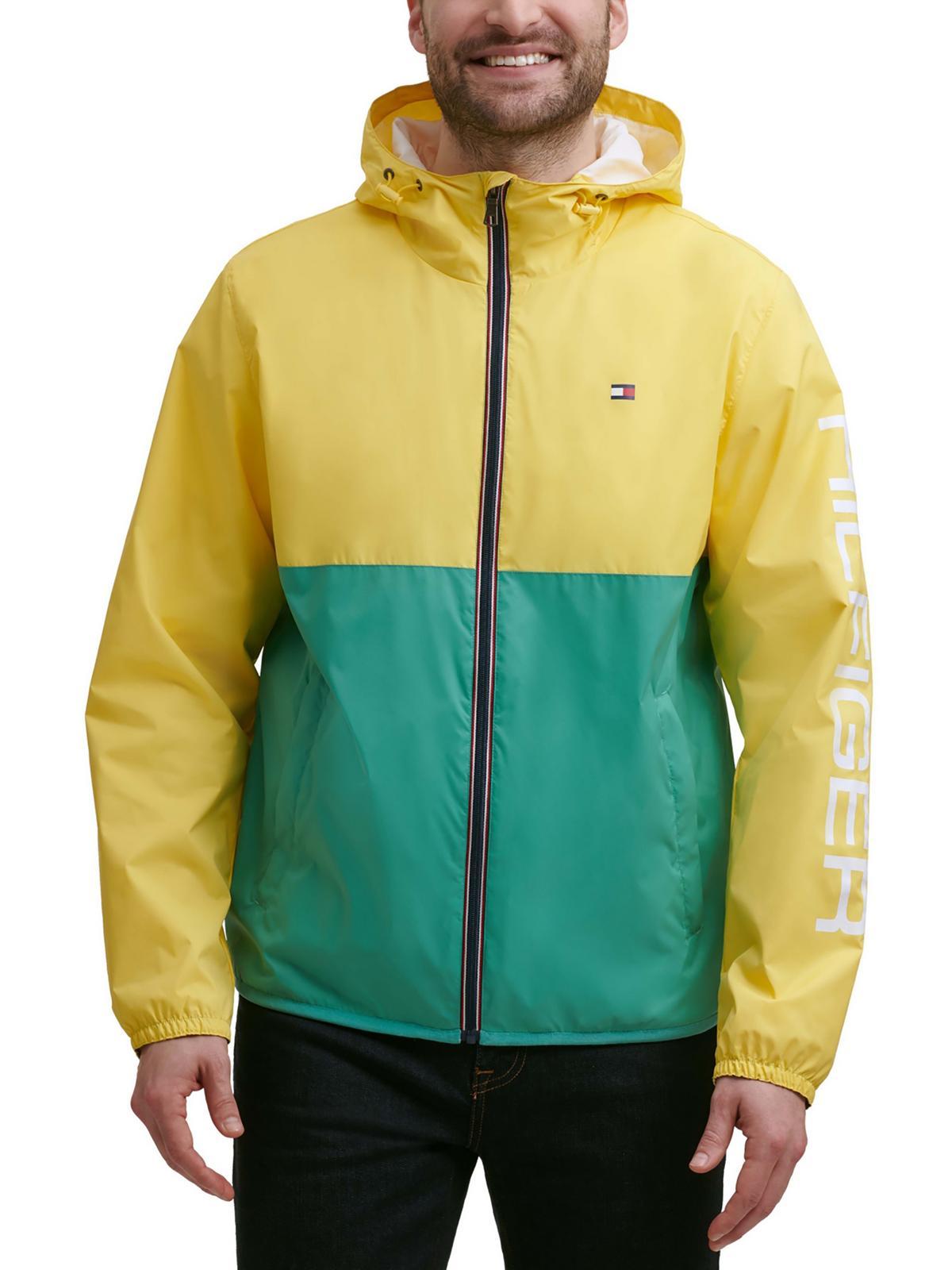 Tommy Hilfiger Hooded Cold Weather Raincoat in Yellow | Lyst