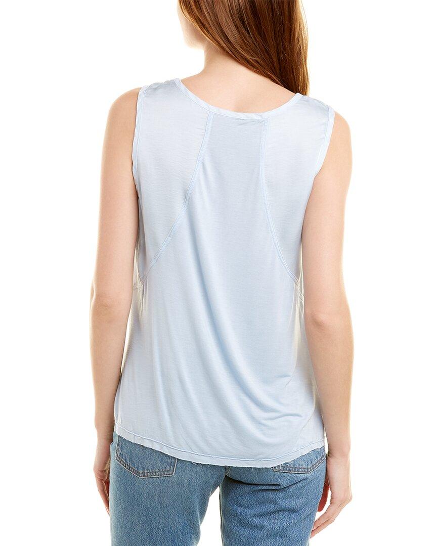 Womens Clothing Tops Sleeveless and tank tops XCVI Adeline Linen-blend Tank in Blue 