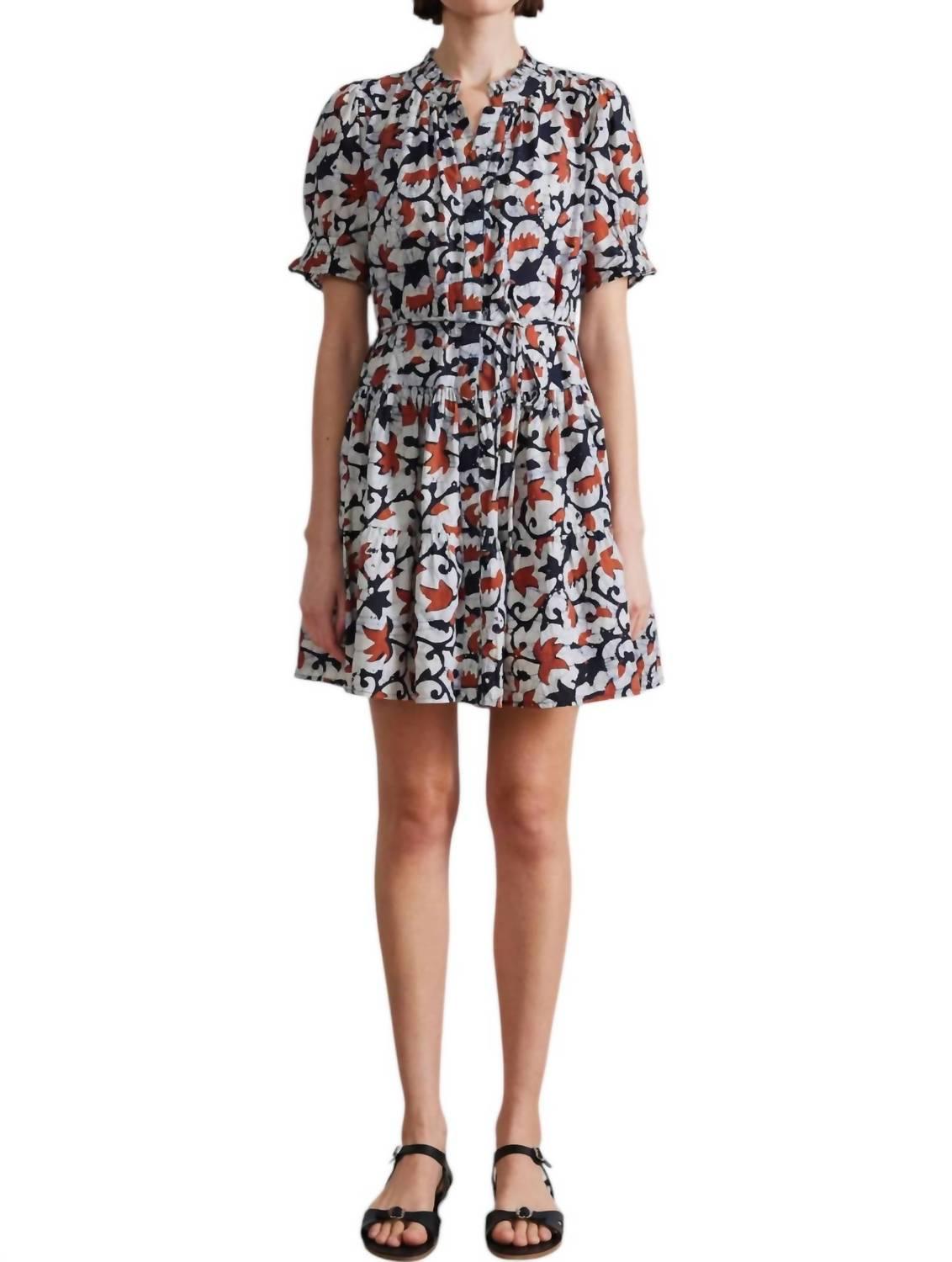 apiece apart maurino drop waist mini dress Joanie Drop Waist Mini Dress | Floral Multi | Womens main image 1