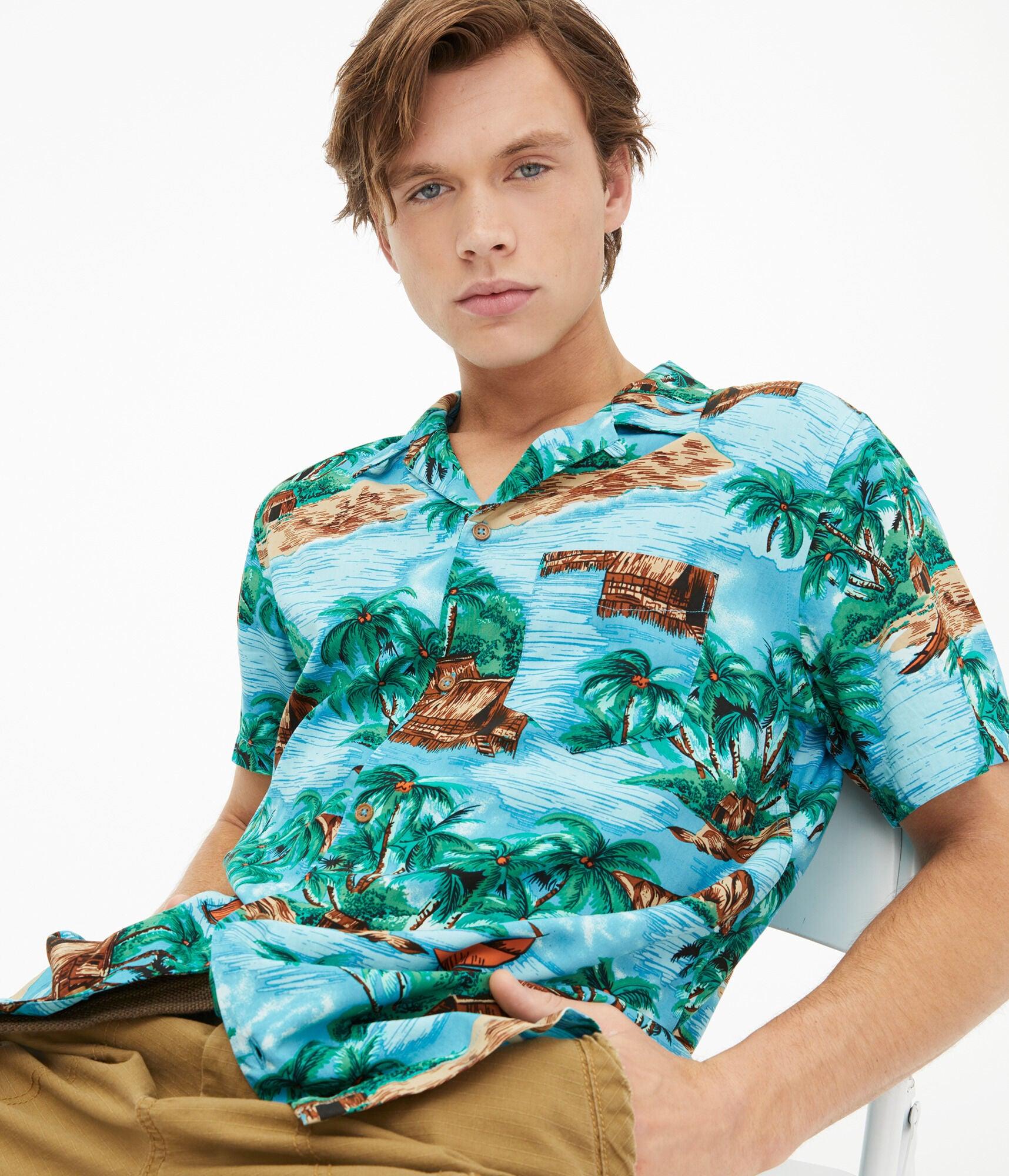 Tropical Island Resort Button-down 
