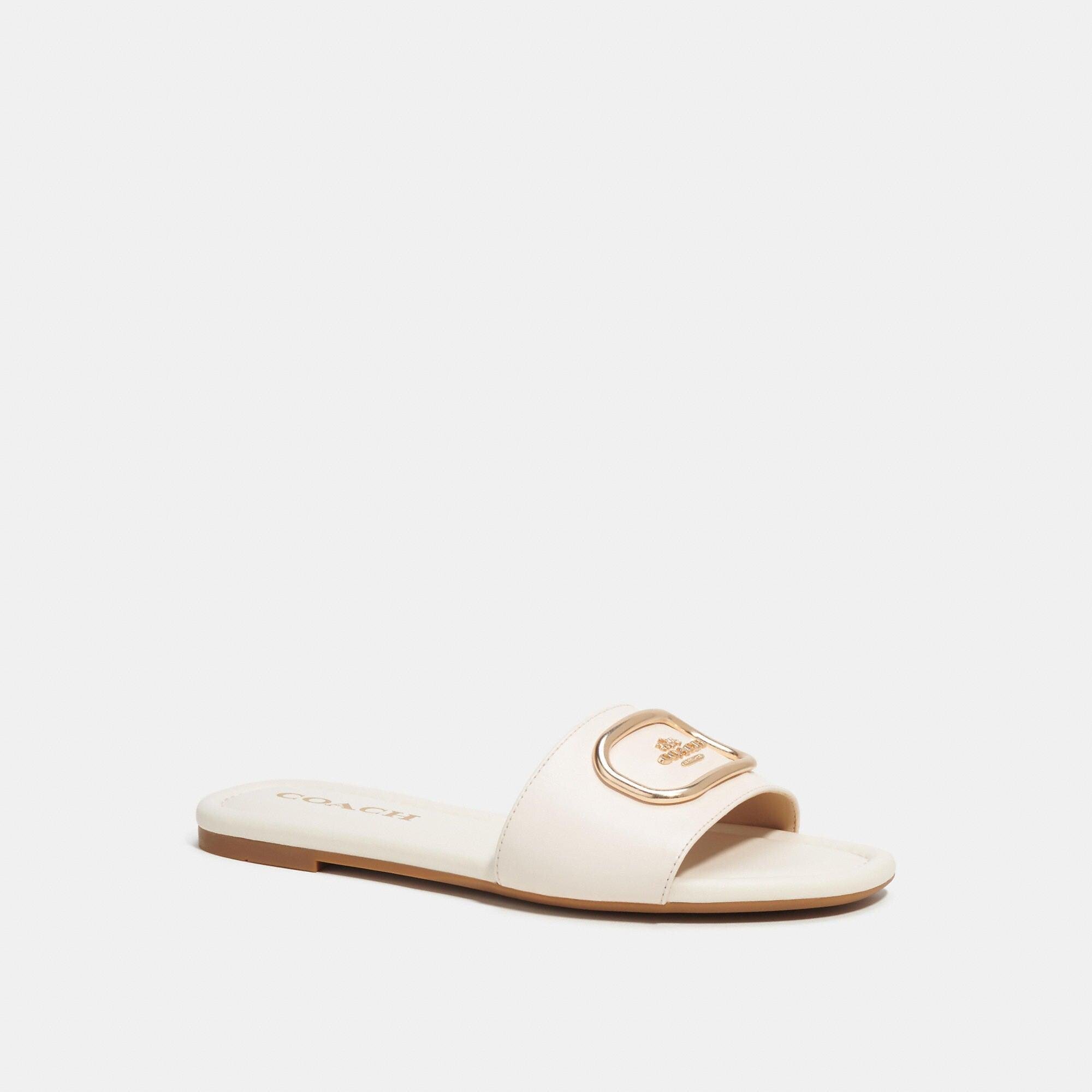 COACH Evy Sandal in Natural | Lyst
