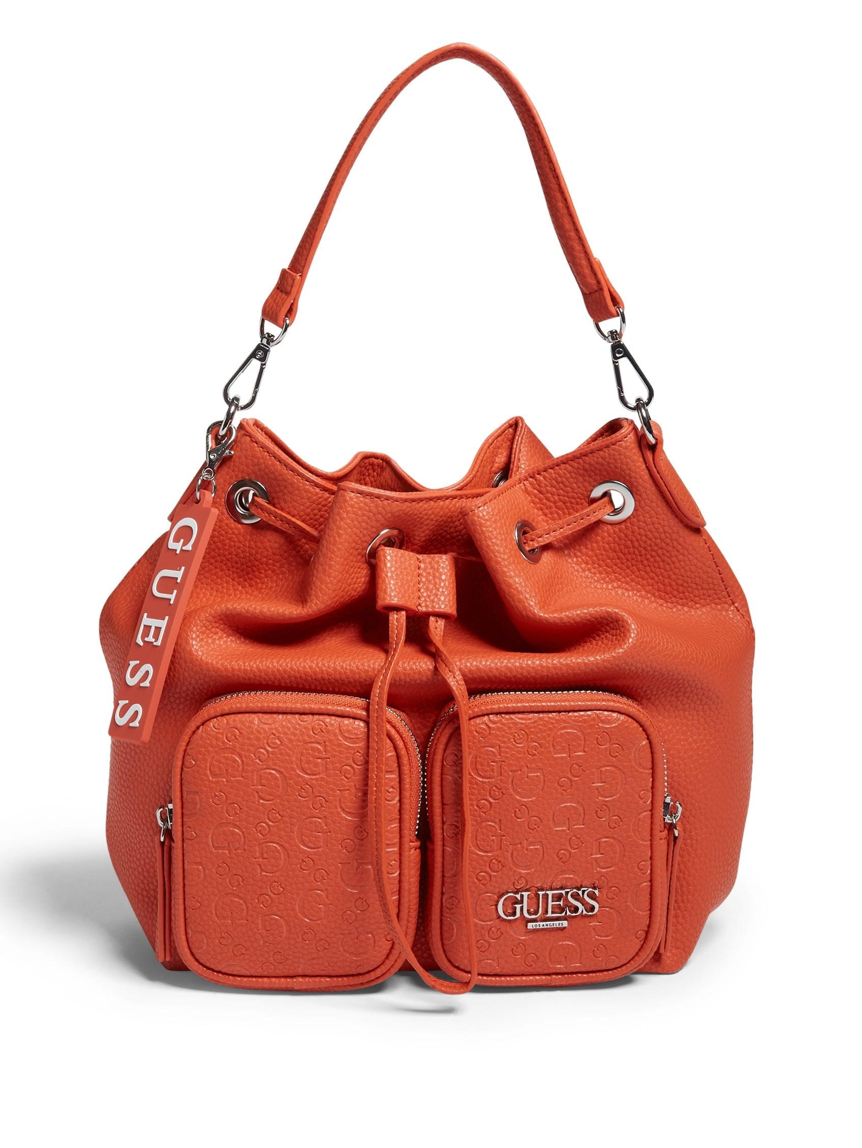 Guess Factory Nina Bucket Bag in Orange | Lyst