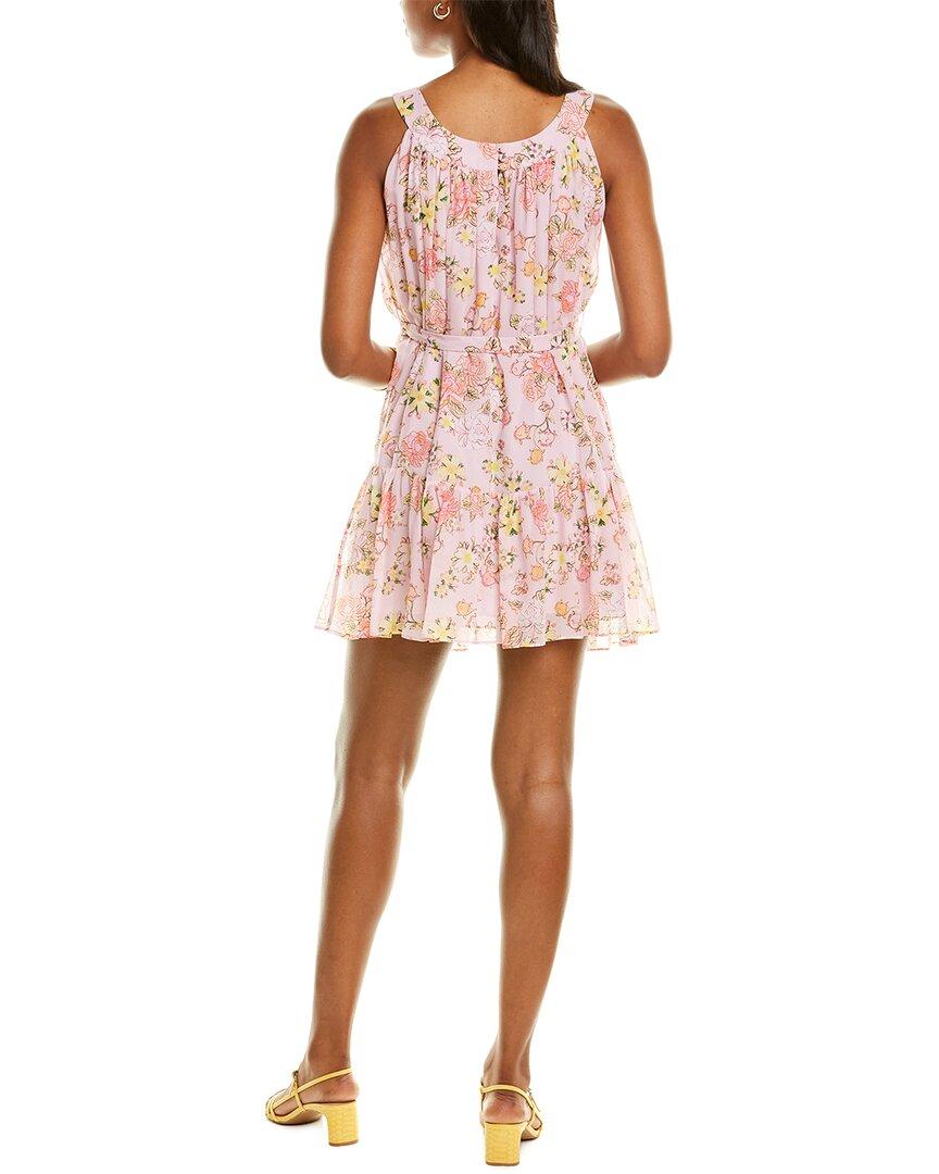 Saloni Robyn Silk Mini Dress in Pink | Lyst
