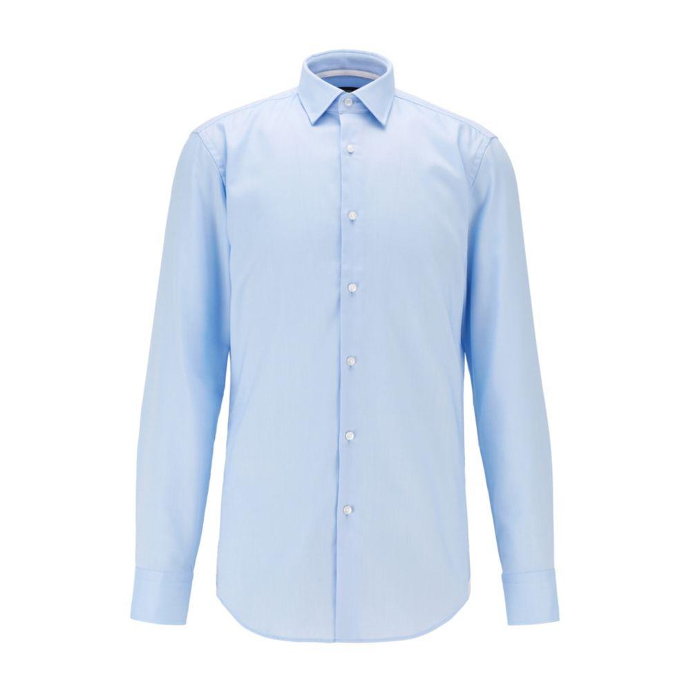 BOSS by HUGO BOSS Cotton Hugo - Slim Fit Shirt In Easy Iron Micro  Structured Cotto in Light Blue (Blue) for Men | Lyst
