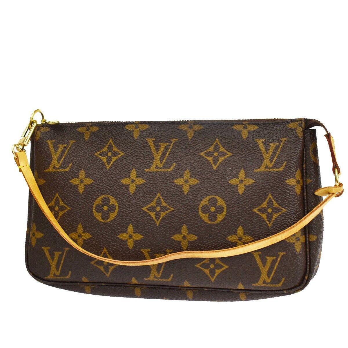 Louis Vuitton Pochette Accessoires Canvas Clutch Bag (pre-owned