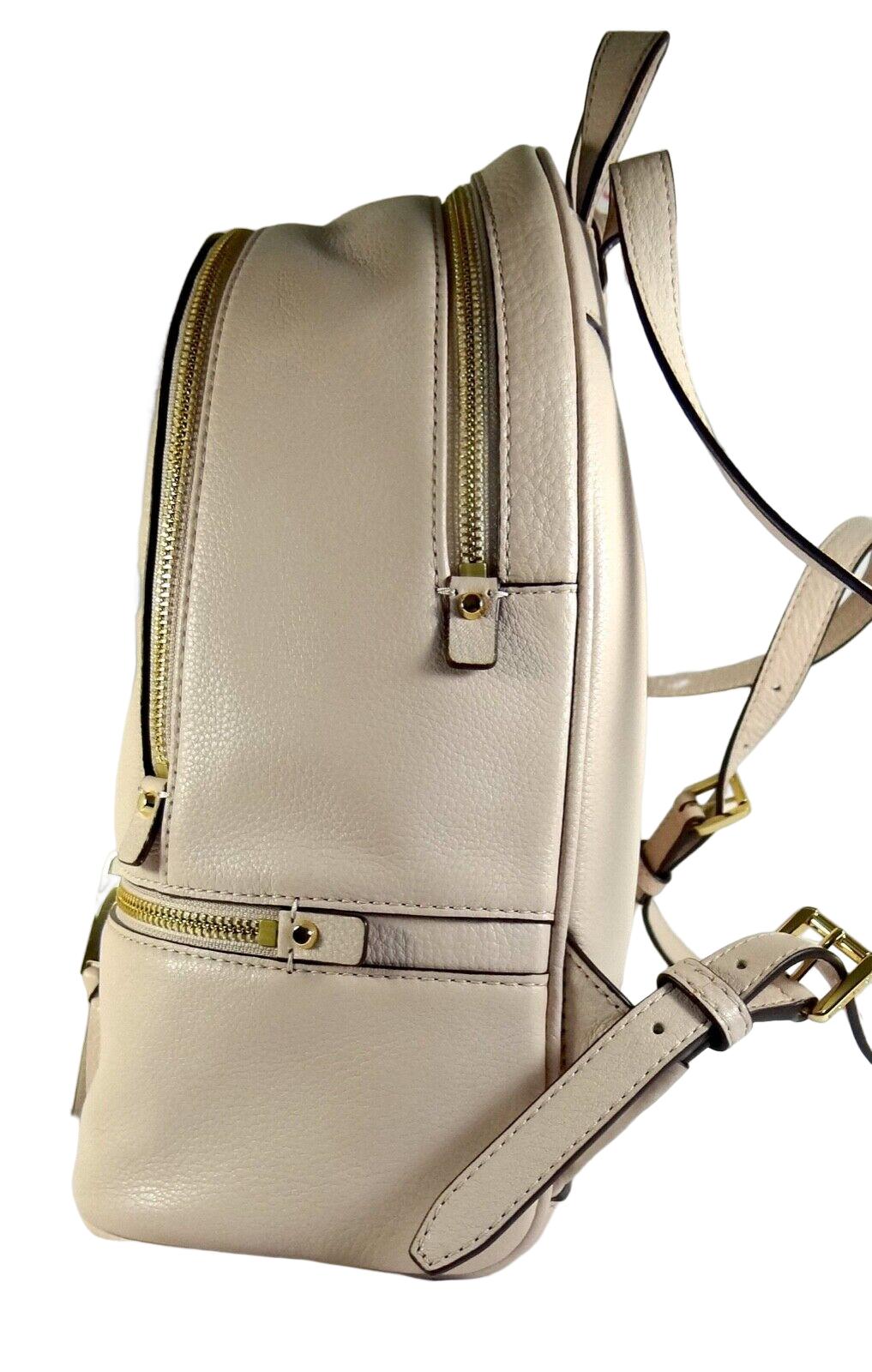 Michael Kors Rhea Zip Medium Pebble Soft Pink Leather Backpack
