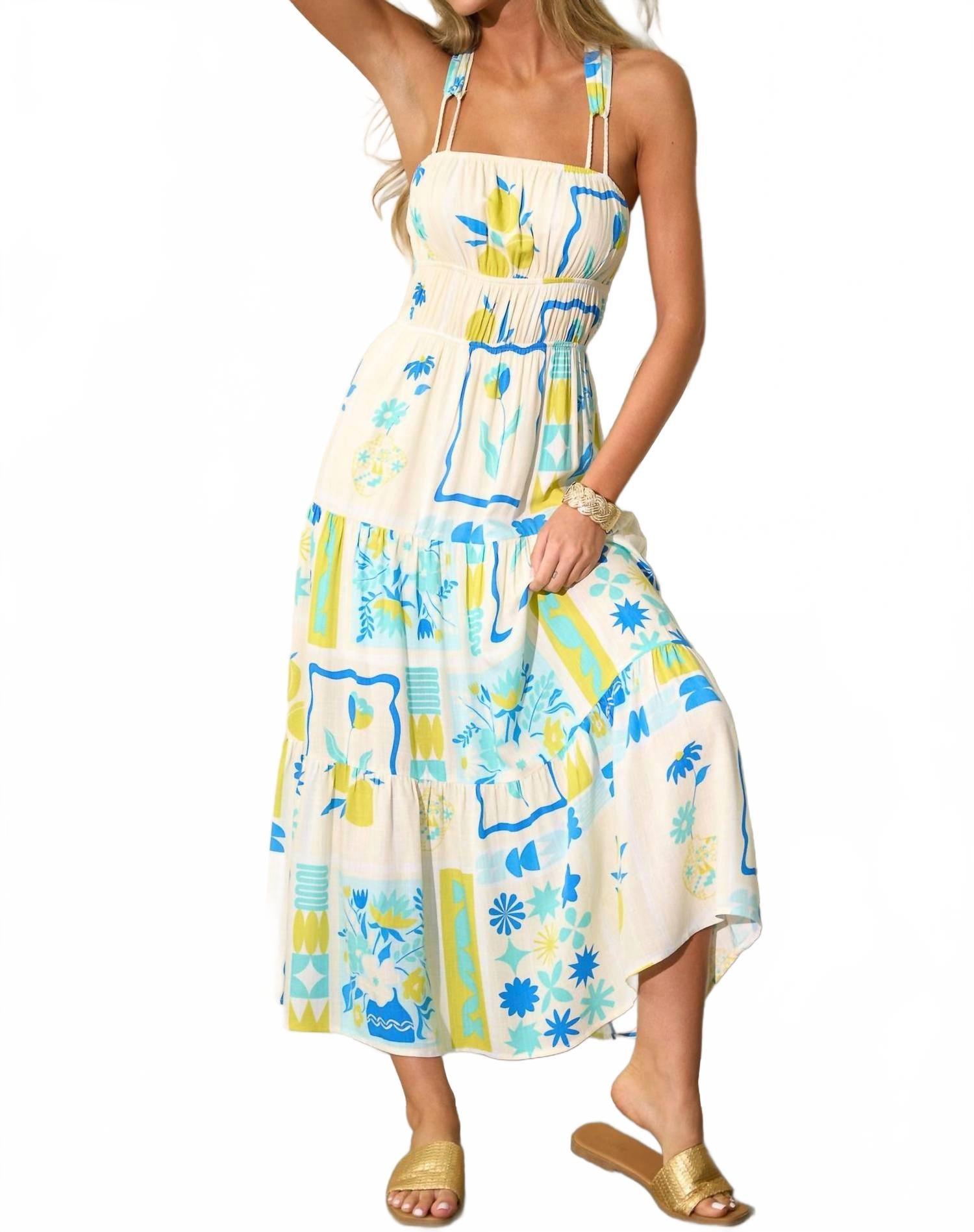 knee length dresses for ladies Illa Illa Linen Midi Dress for Women in Natural main image 1