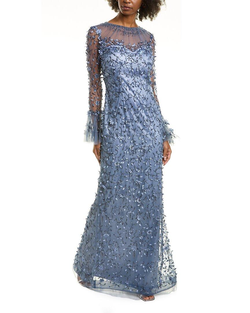 teri jon sequin overlay gown