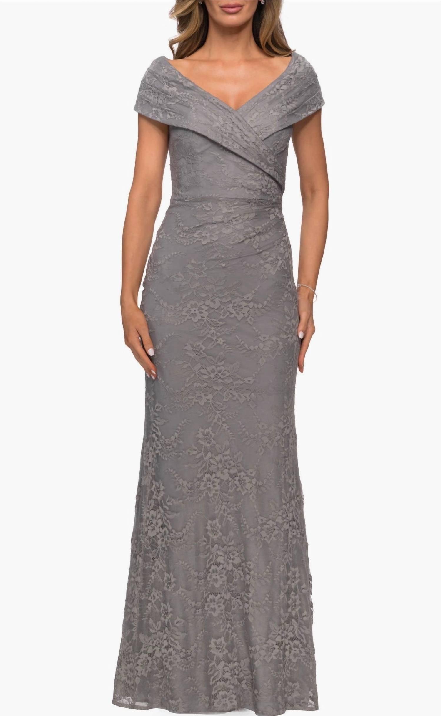 sachin and babi light blue dress La Femme 28132 Dress
