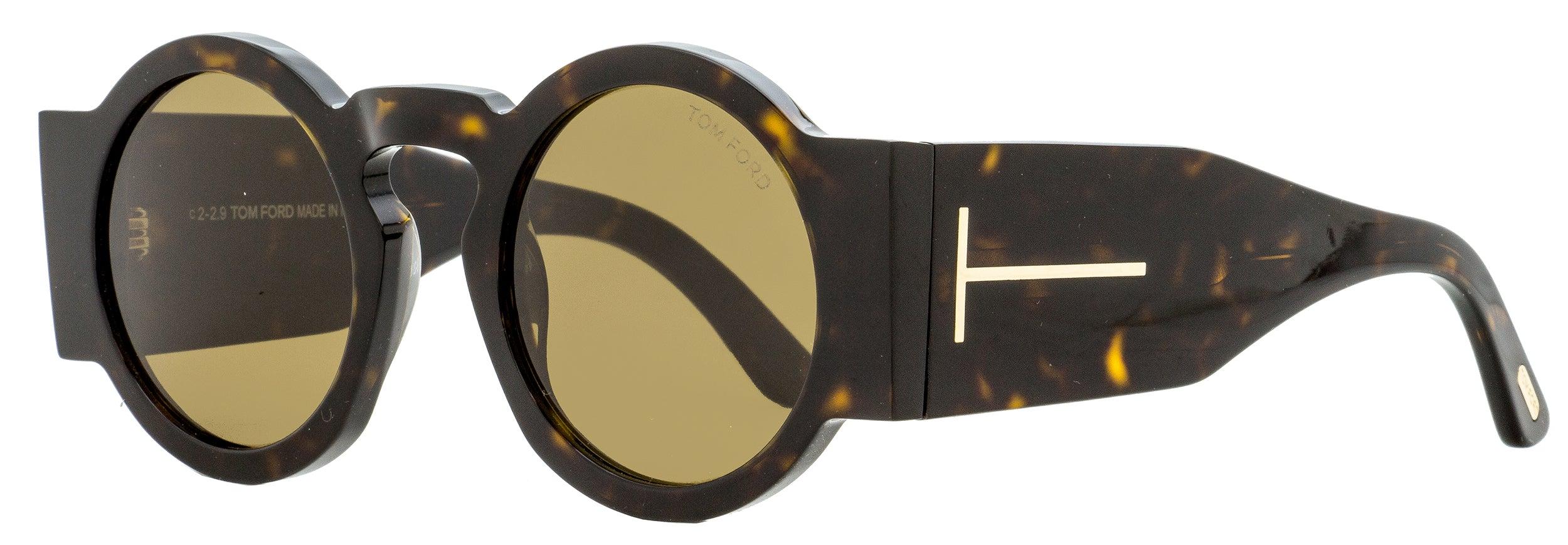Tom Ford Round Sunglasses Tf603 Tatiana-02 Havana 47mm in Black | Lyst