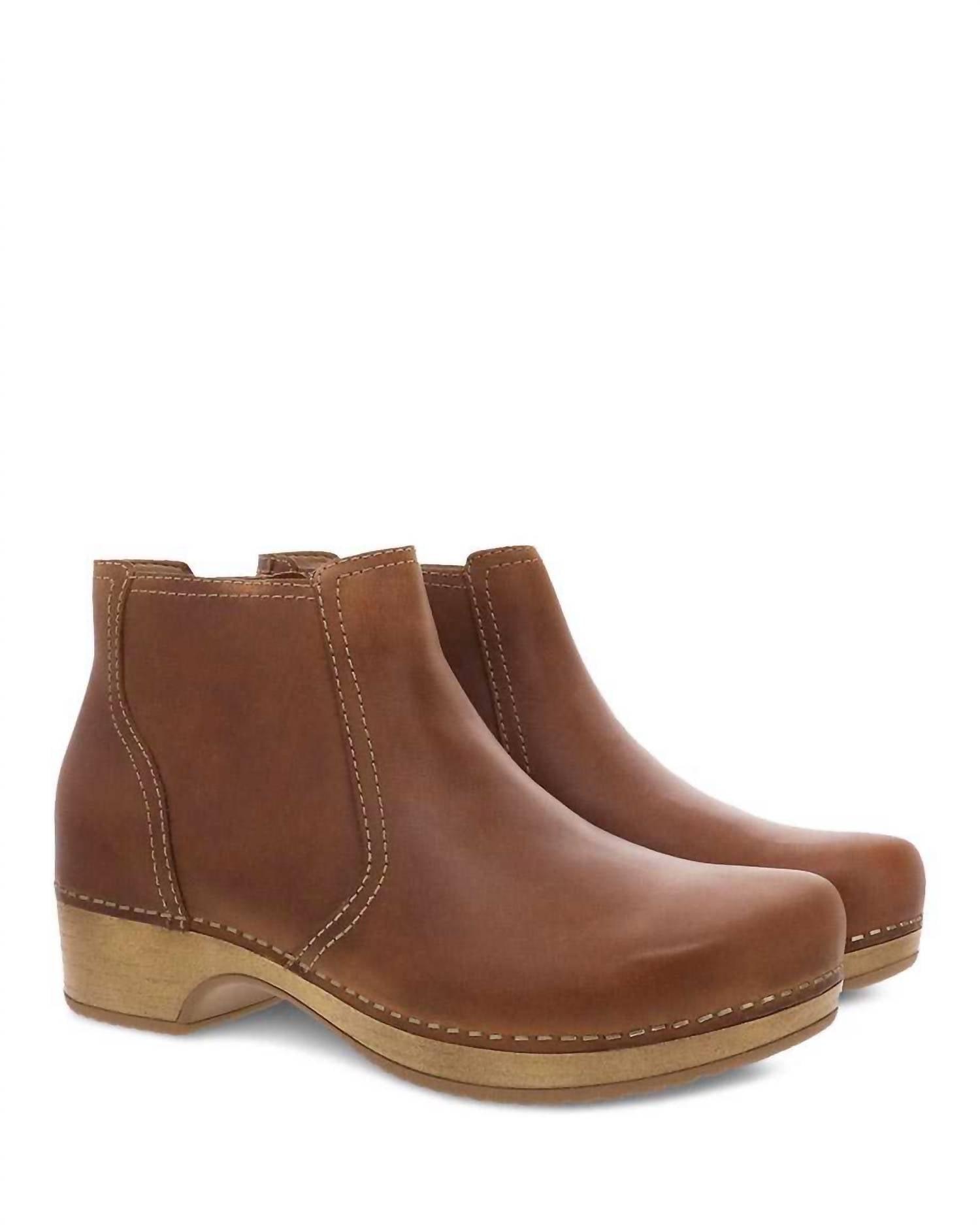 Dansko Barbara Ankle Boot In Tan Pull Up in Brown Lyst