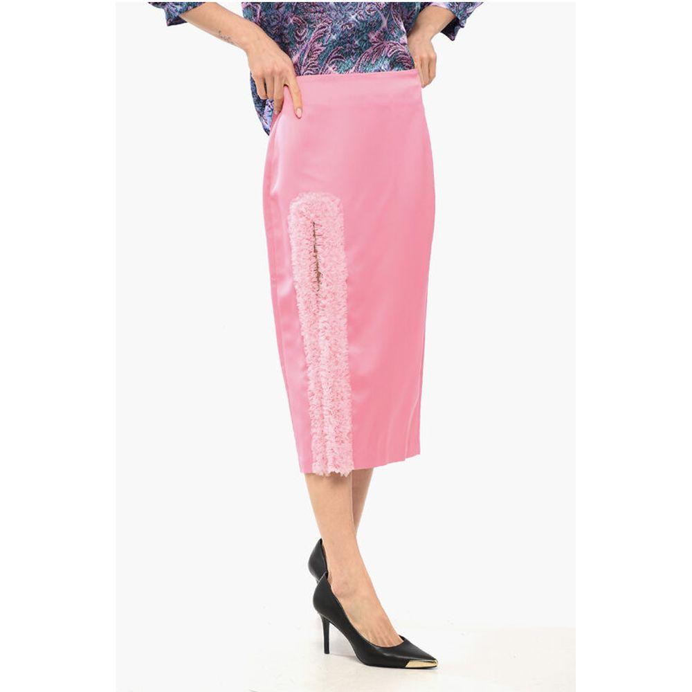 【VIKTOR & ROLF】STRAIGHT MIDI SKIRT WITH SLIT ラベンダー HEM CUT SATIN SKIRT – Viktor&Rolf