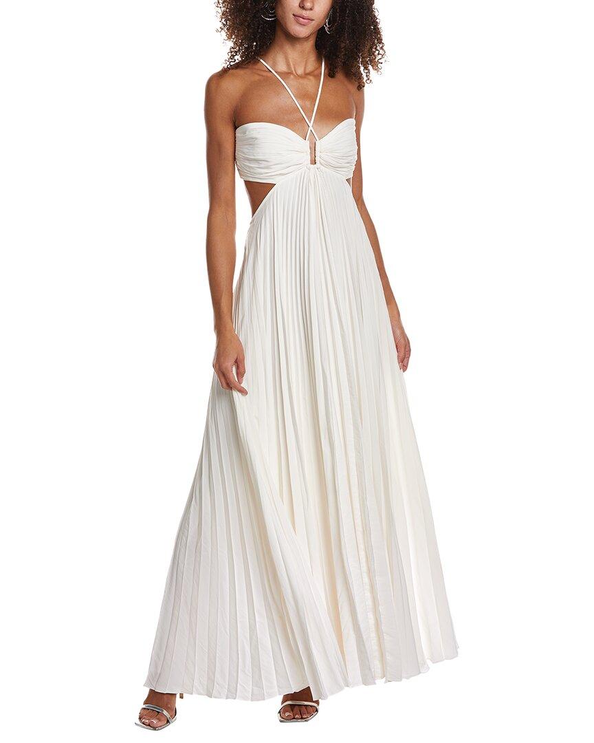 chinese dress ladies Moira Satin Pleated Maxi Dress