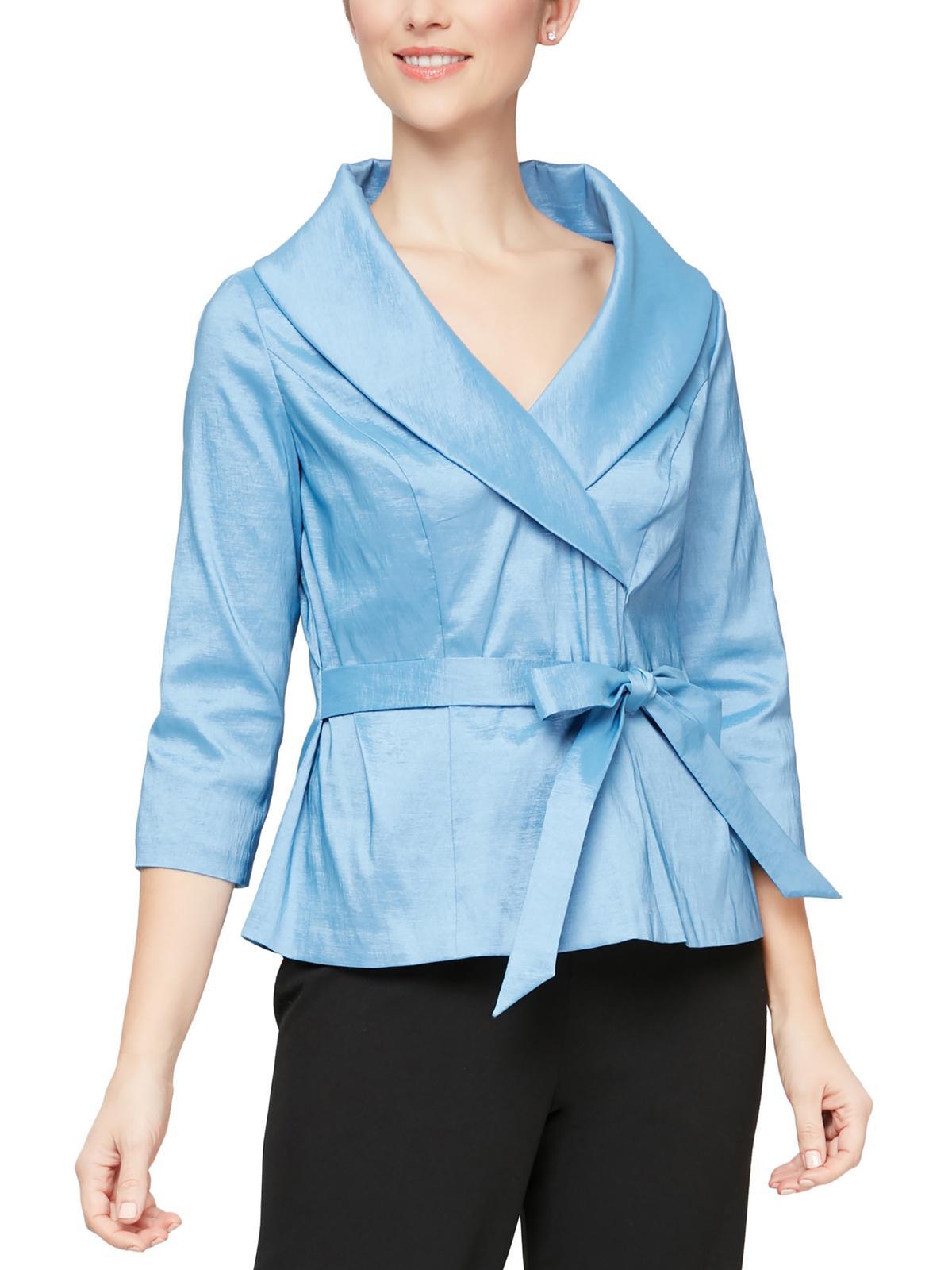 Alex evenings embellished mesh cheap blouse