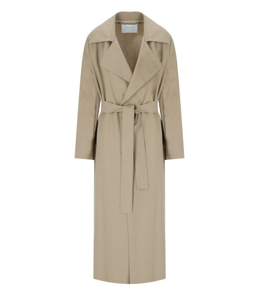 トレンチコート Harris Wharf London WOMEN LONG TRENCH SCUBA (A1277PJT 430) harris-wharf-london-grey-Dove-