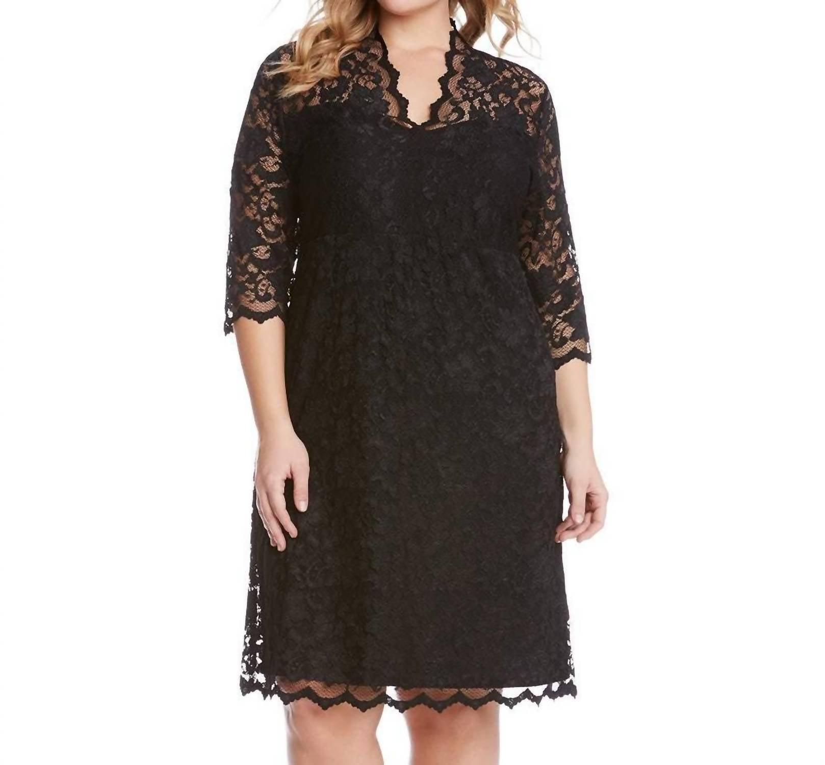 chinese dress ladies Long Sleeve Contrast Lace V-Neck Dress main image 1