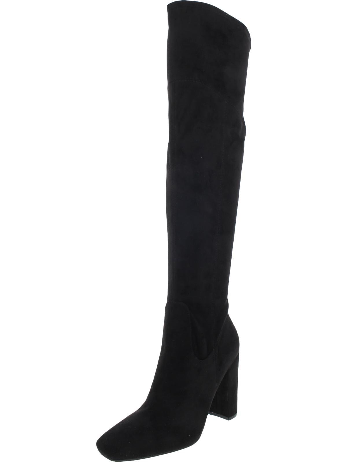Guess Mireya Faux Suede Tall Knee-high Boots in Black | Lyst