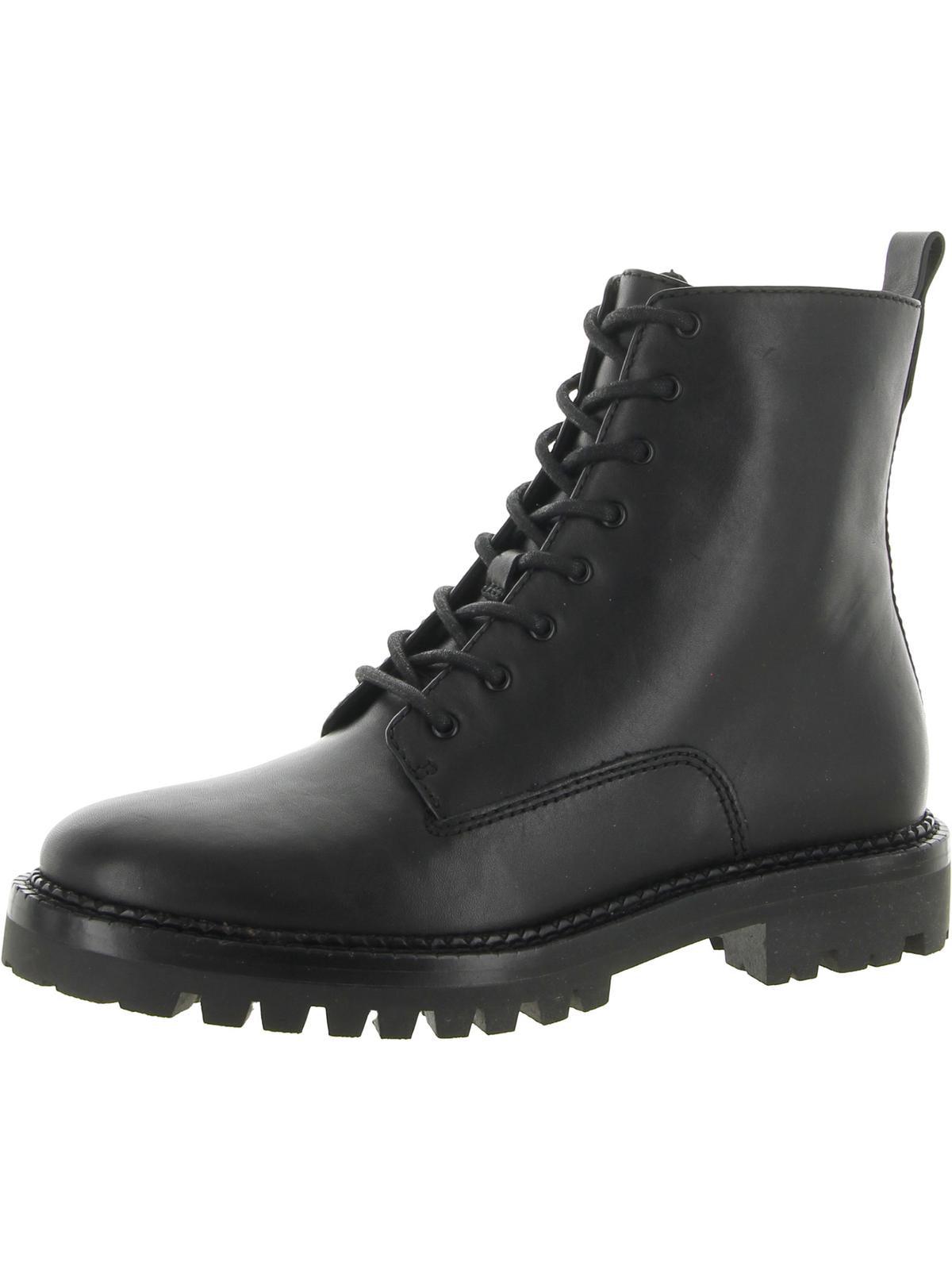 Vince Cabria Zipper Ankle Combat & Lace-up Boots in Black | Lyst