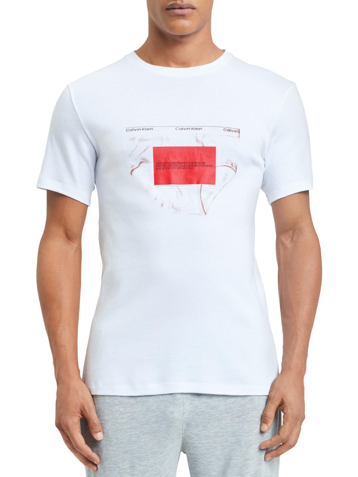 Calvin Klein 1981 Cotton Short Sleeve Logo T Shirt in White for Men Lyst