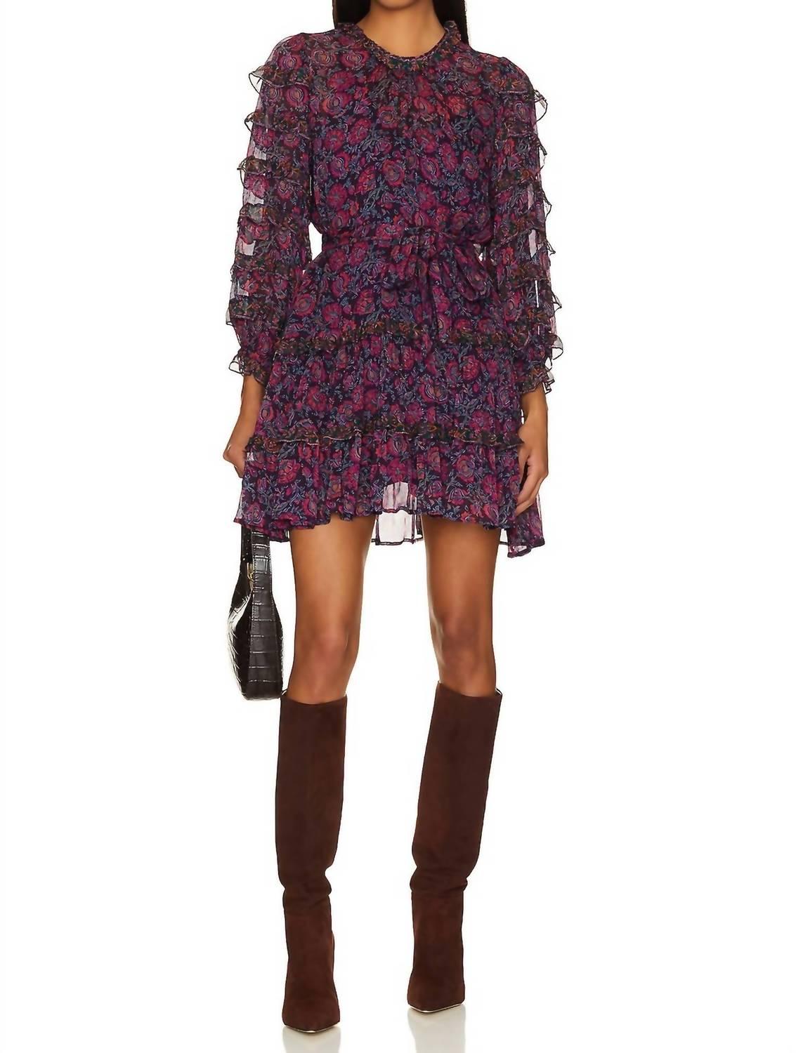 strapless open back dress Cleobella Zara Ankle Dress- Fresco Print – Hand In Pocket main image 1