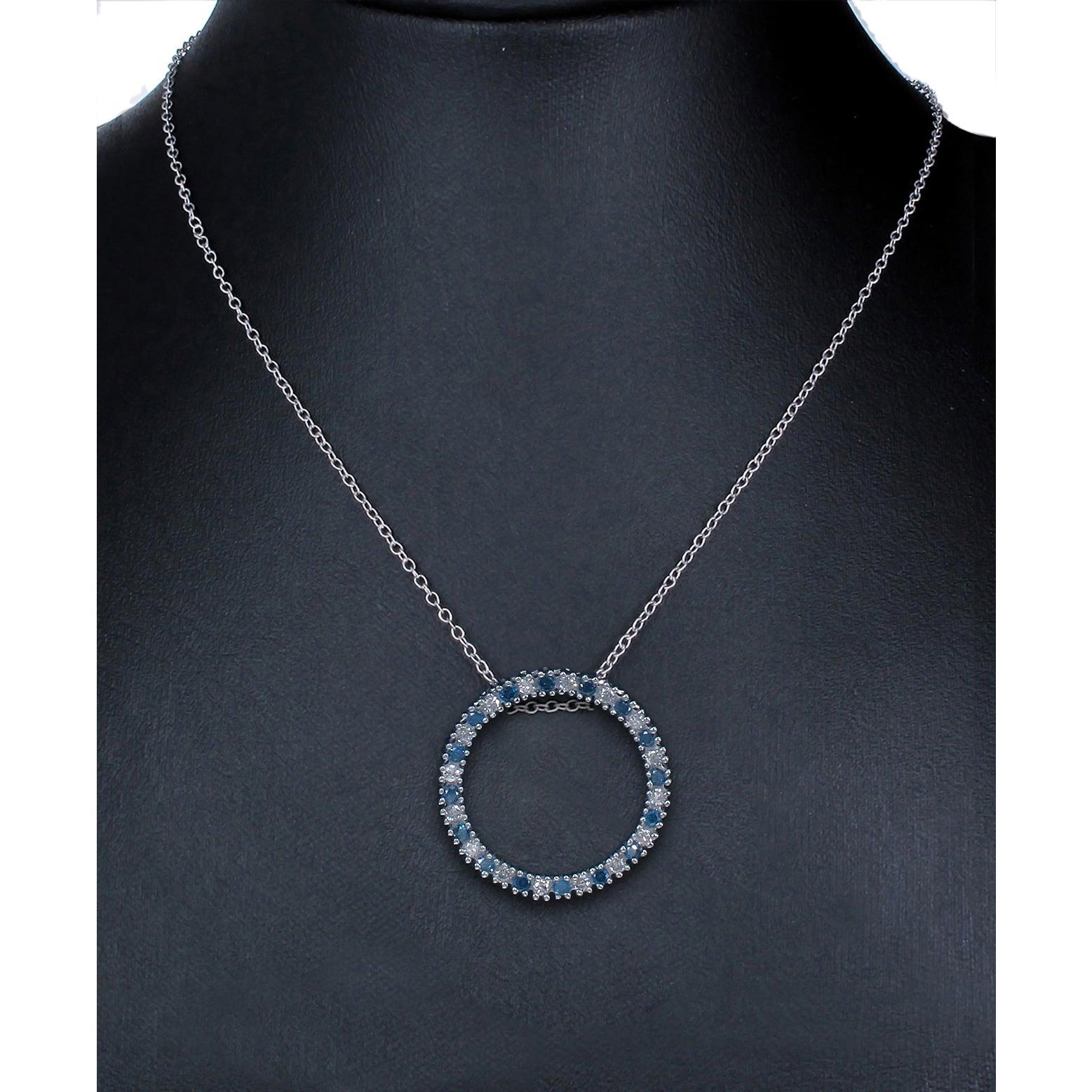 Vir Jewels 1/2 Cttw Blue And Diamond 