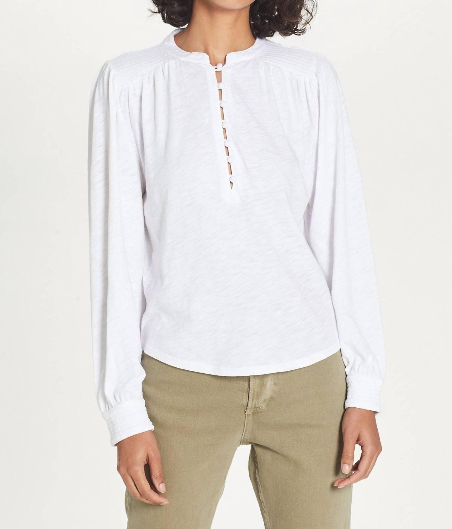 Goldie Peasant Blouse in White | Lyst