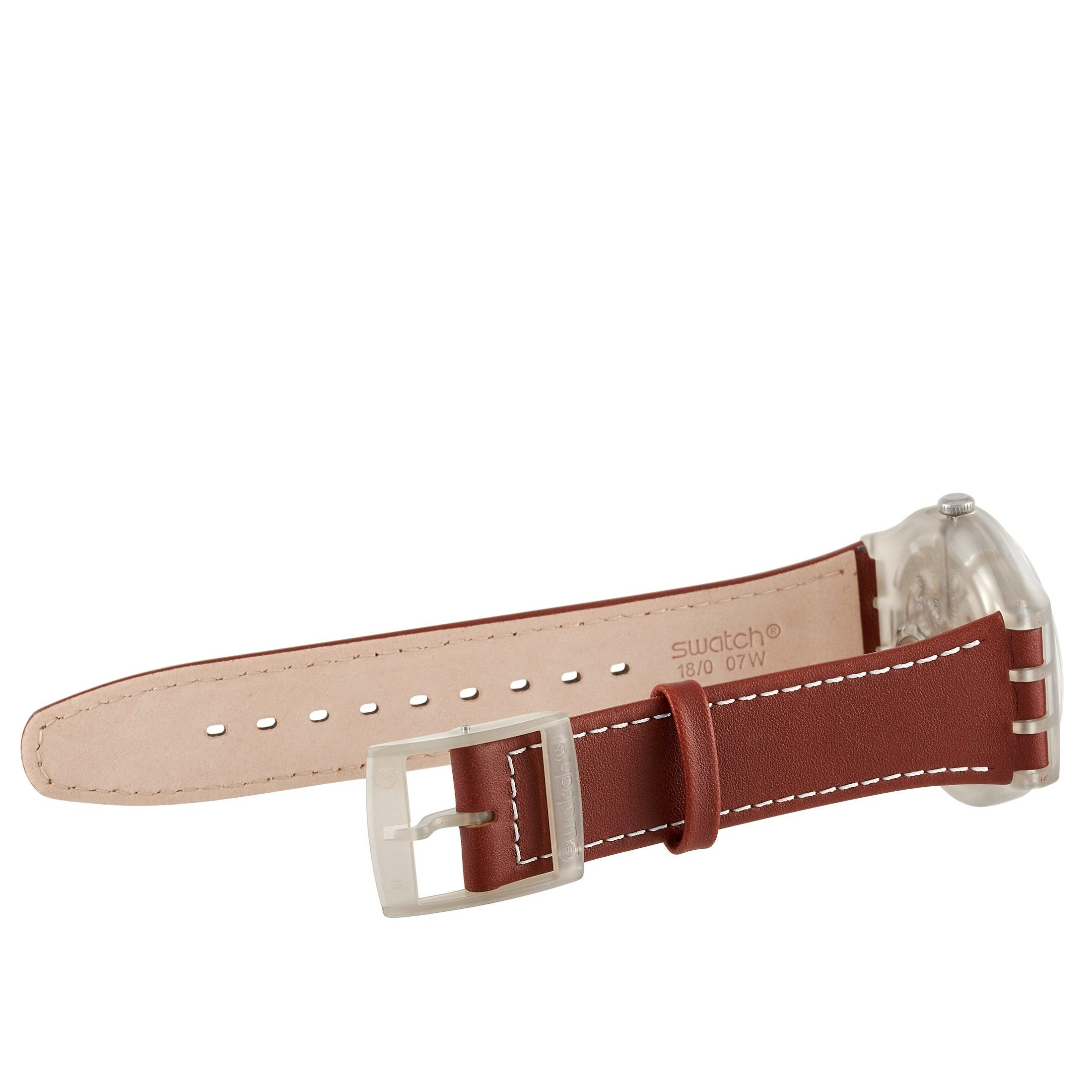 Swatch Vent Brulant 41 Mm Blue Dial Leather Watch Suok709 for Men | Lyst