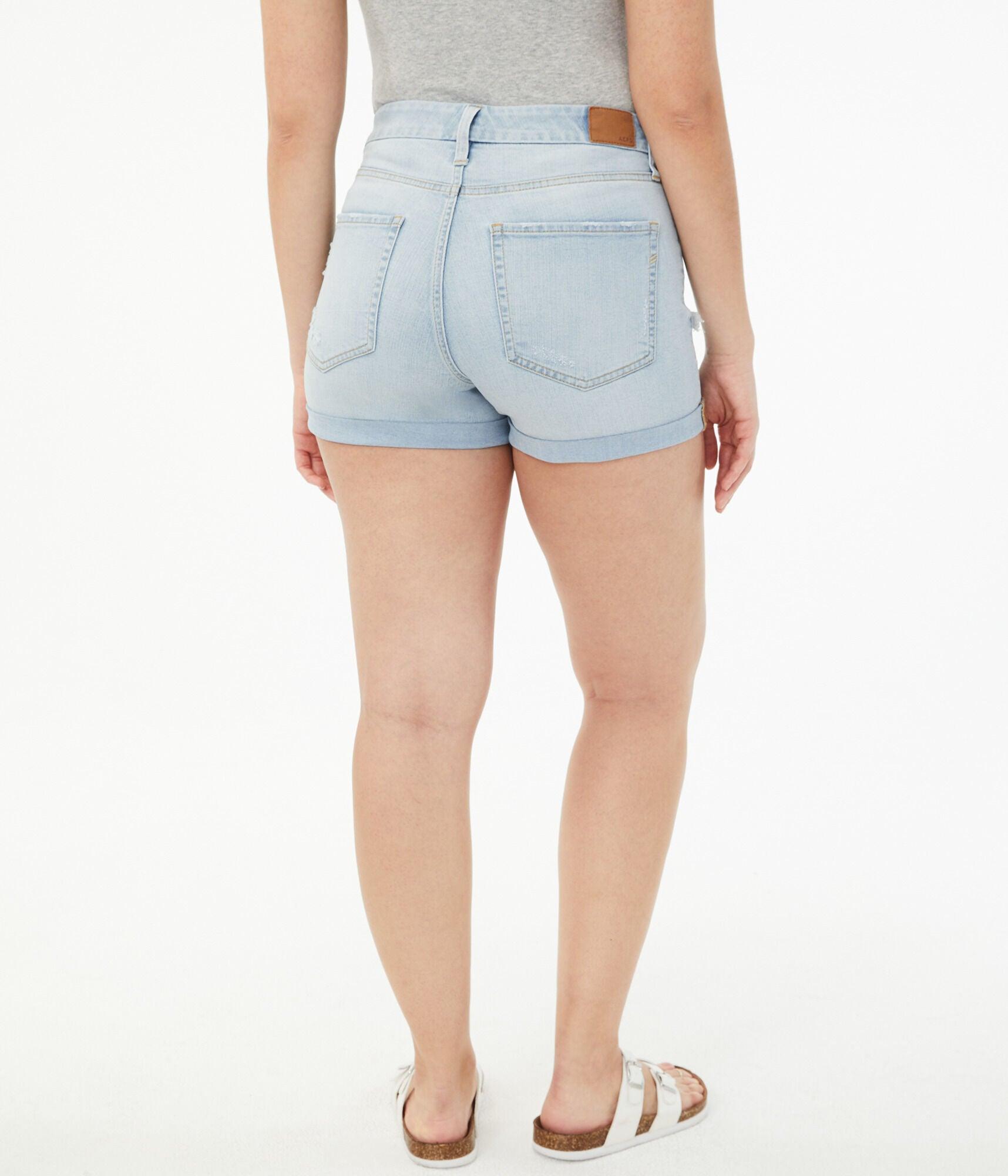 Curvy Denim Midi Shorts 