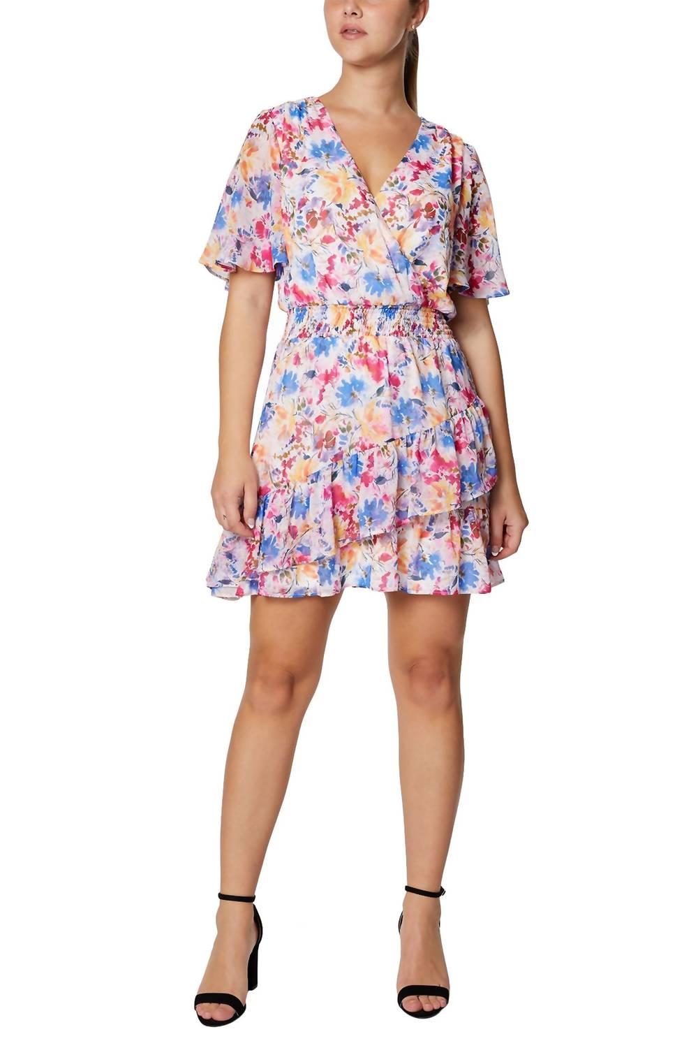 Laundry by Shelli Segal V-Neck Elastic Waist Asymmetrical Tiered Floral Linen Dress | Lyst Laundry by Shelli Segal V-Neck Elastic Waist Asymmetrical Tiered Floral Linen Dress | Lyst