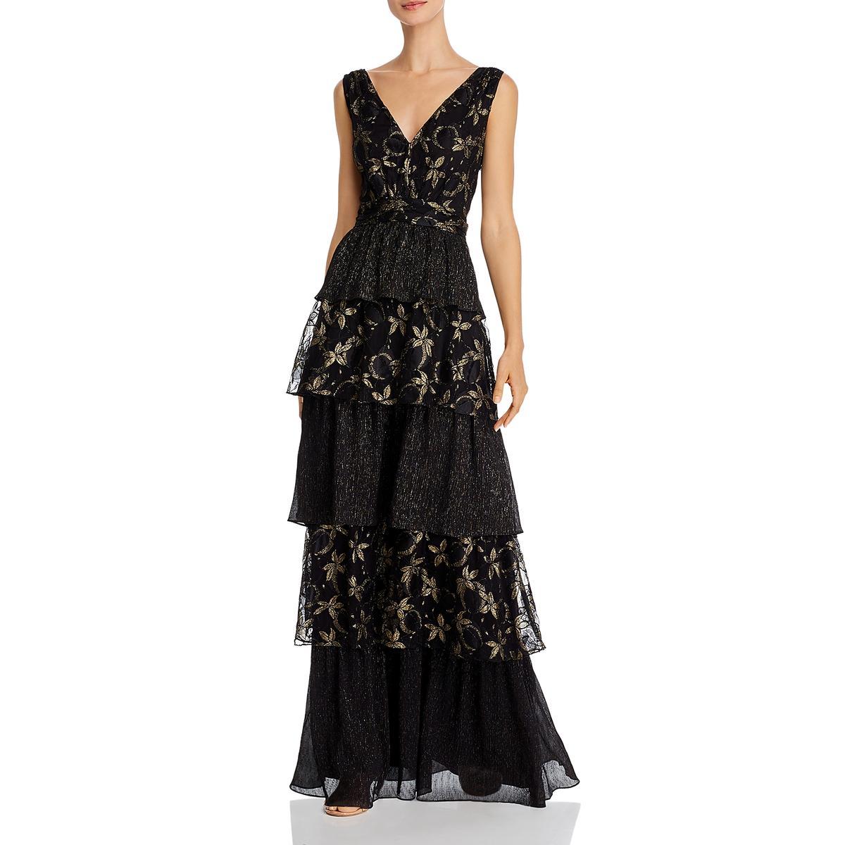 Rachel Zoe Payten Lace Tiered Evening Dress in Black | Lyst