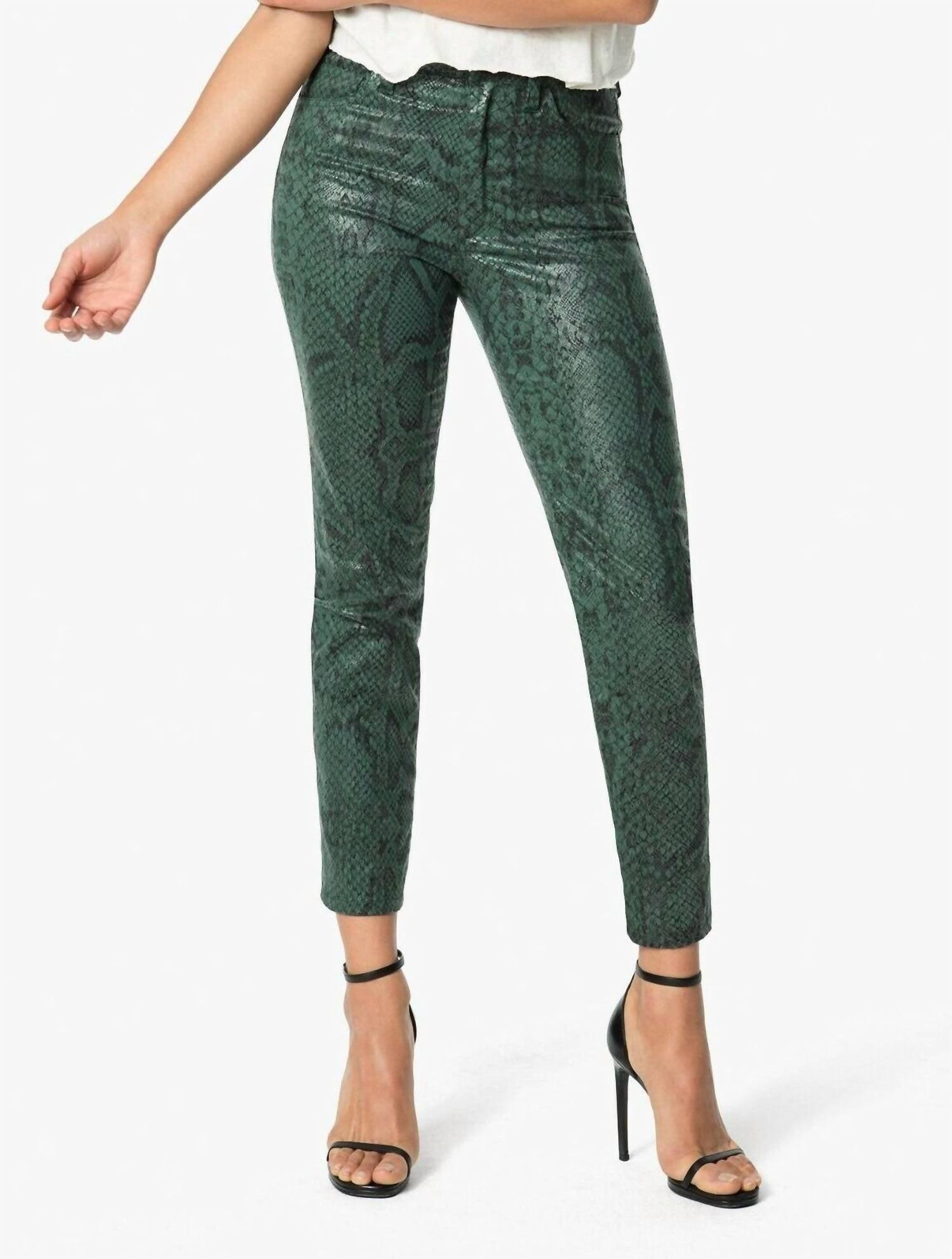 Joe's Jeans Snake Print Coated Skinny Jeans in Green Lyst