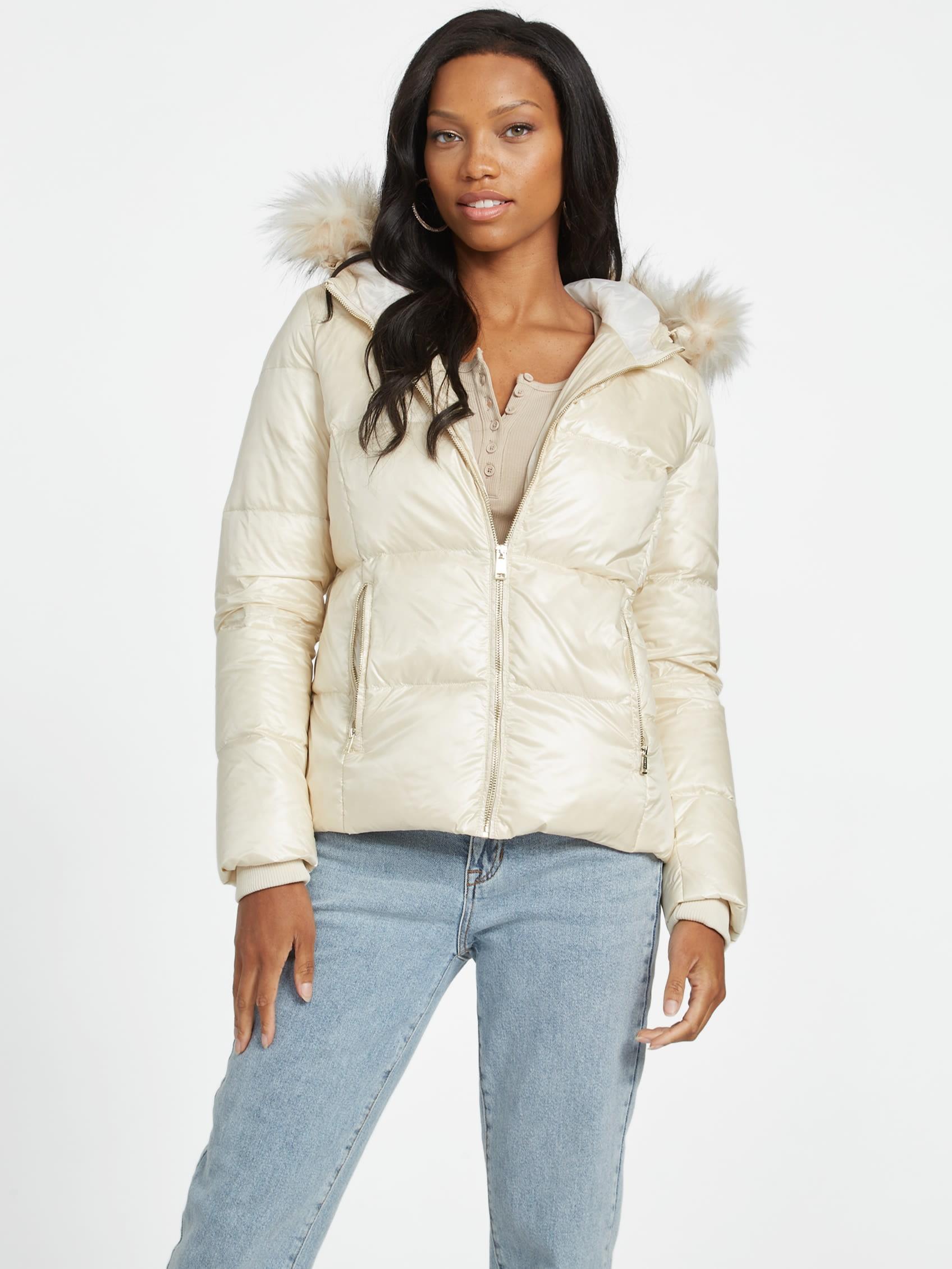 Guess Factory Calissa Real-down Puffer Jacket in White | Lyst