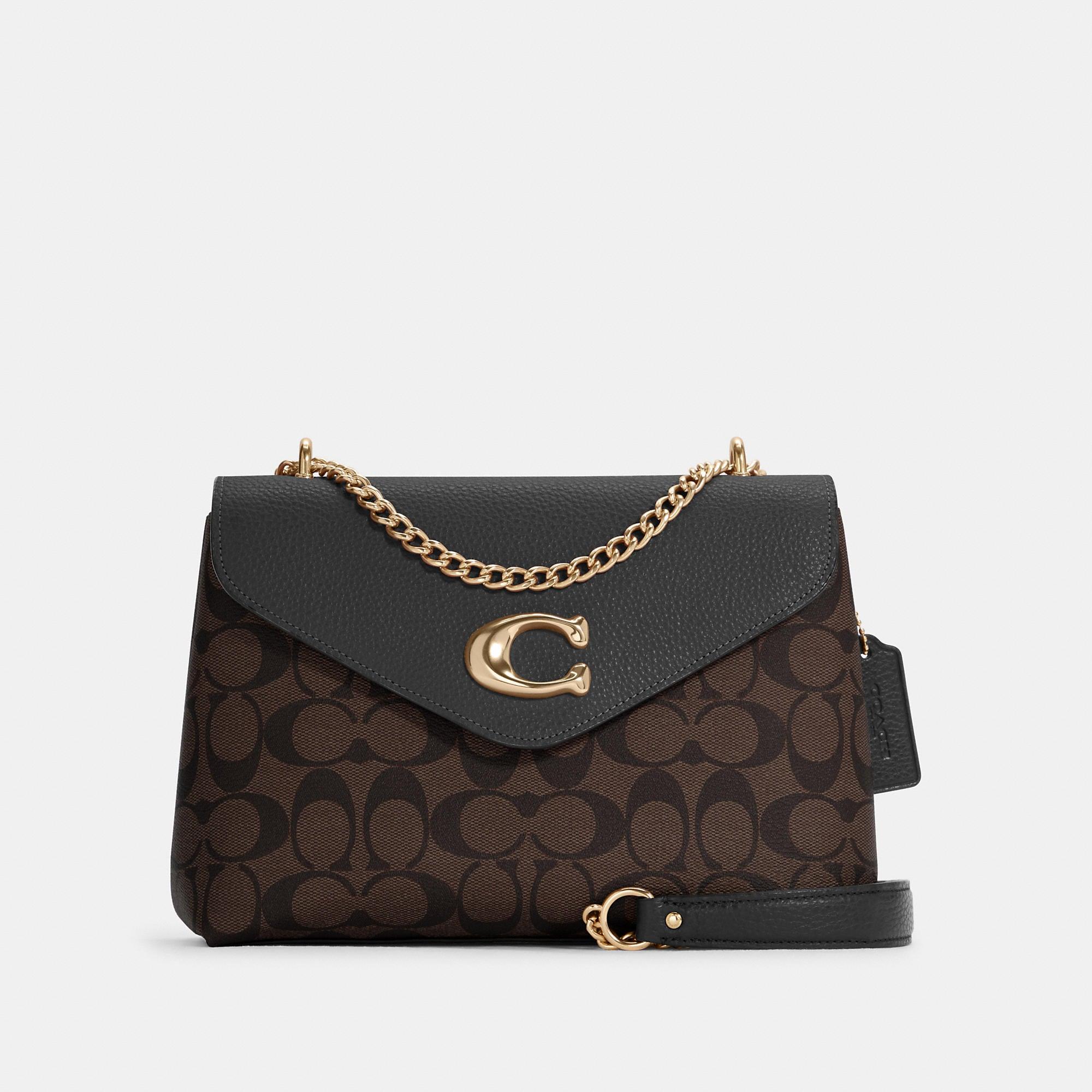 Coach Outlet Tammie Shoulder Bag In Signature Canvas in Black